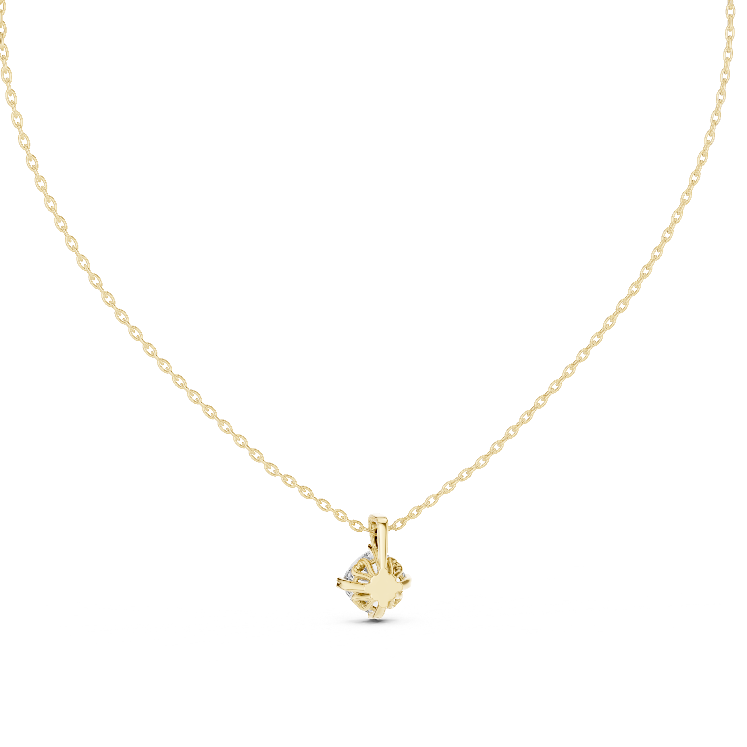 Round brilliant-cut diamond pendant
