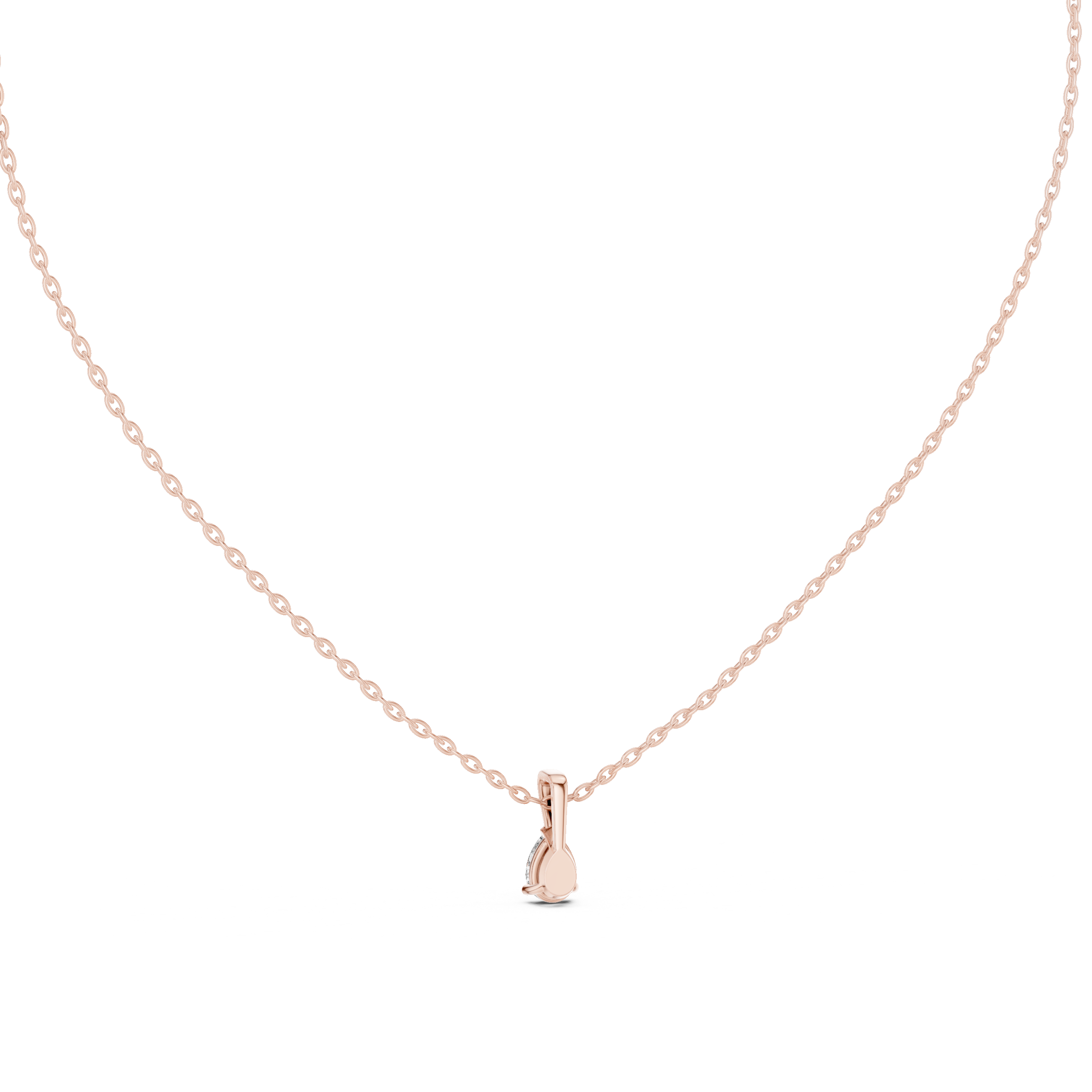 Brilliant pear-shaped diamond cradled in a minimalist