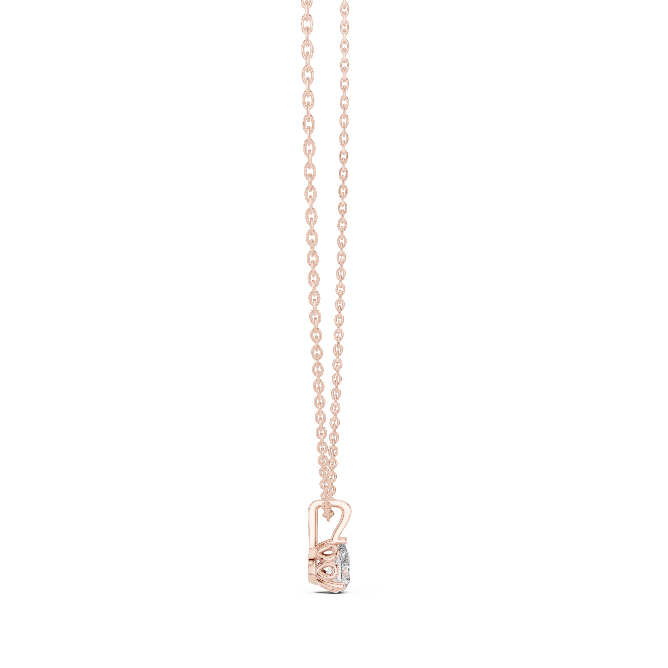 Exquisite pear-shaped diamond pendant with a refined three-prong setting and polished bail.