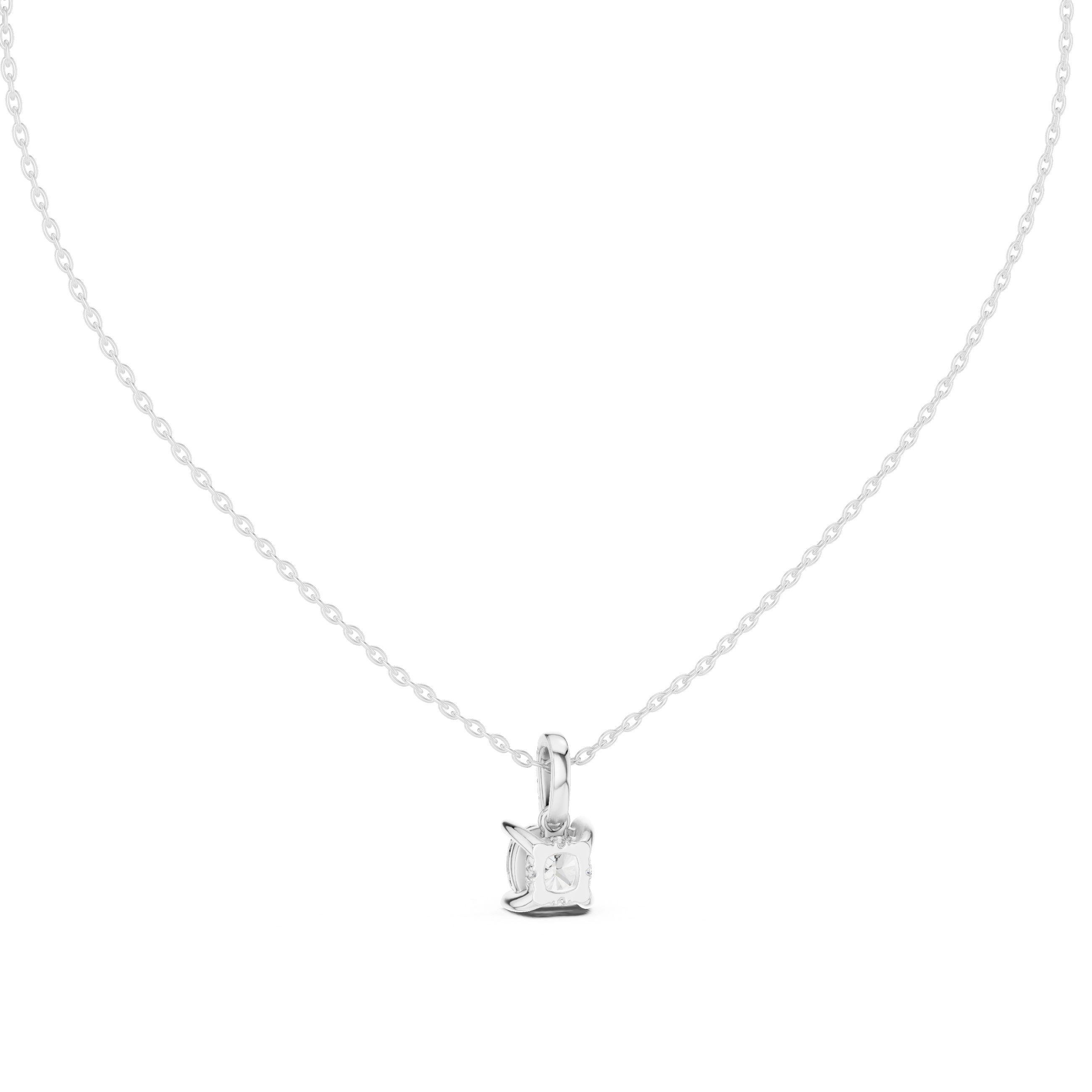Classic Rose Gold Solitaire Diamond Pendant Necklace