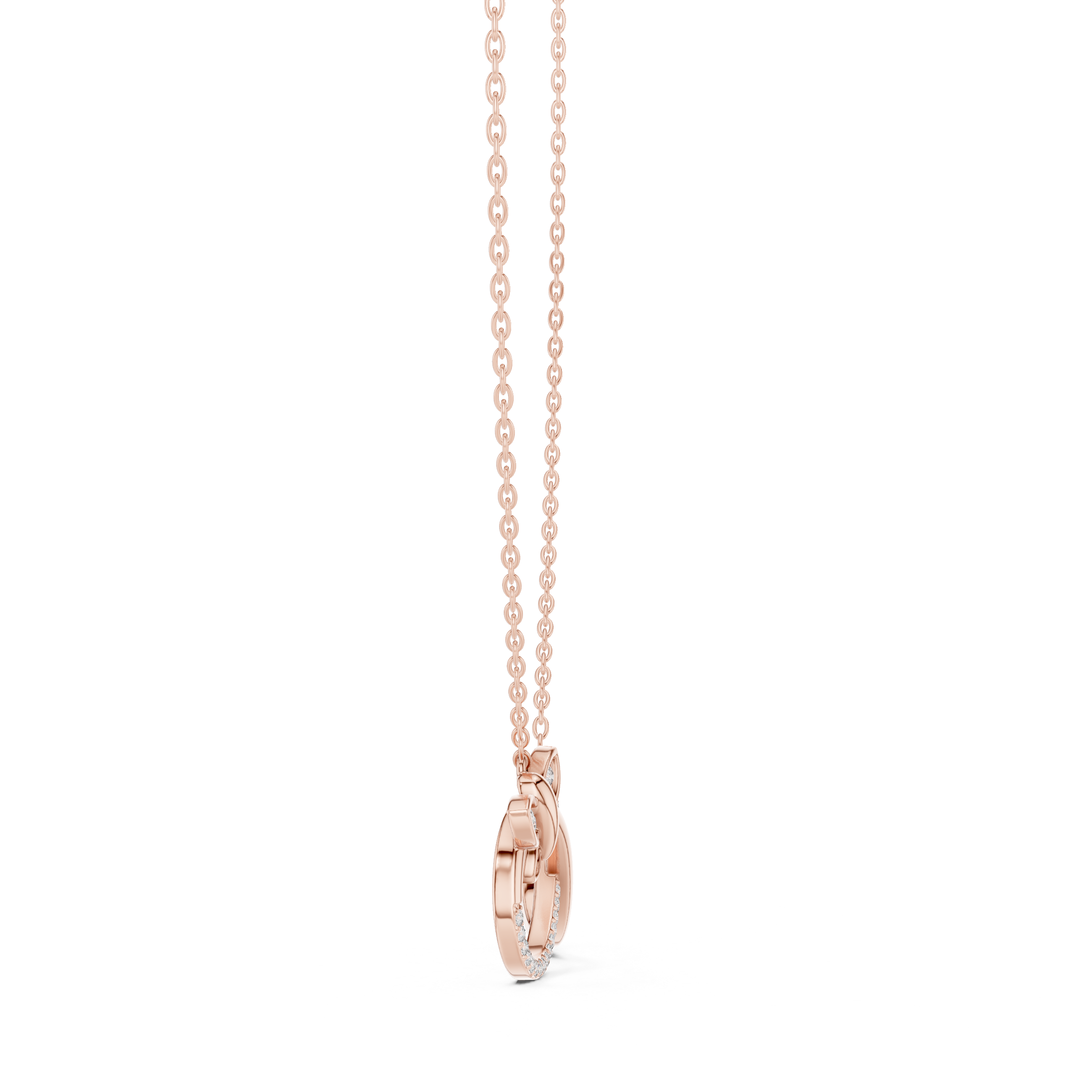Infinity Butterfly Diamond Pendant Necklace