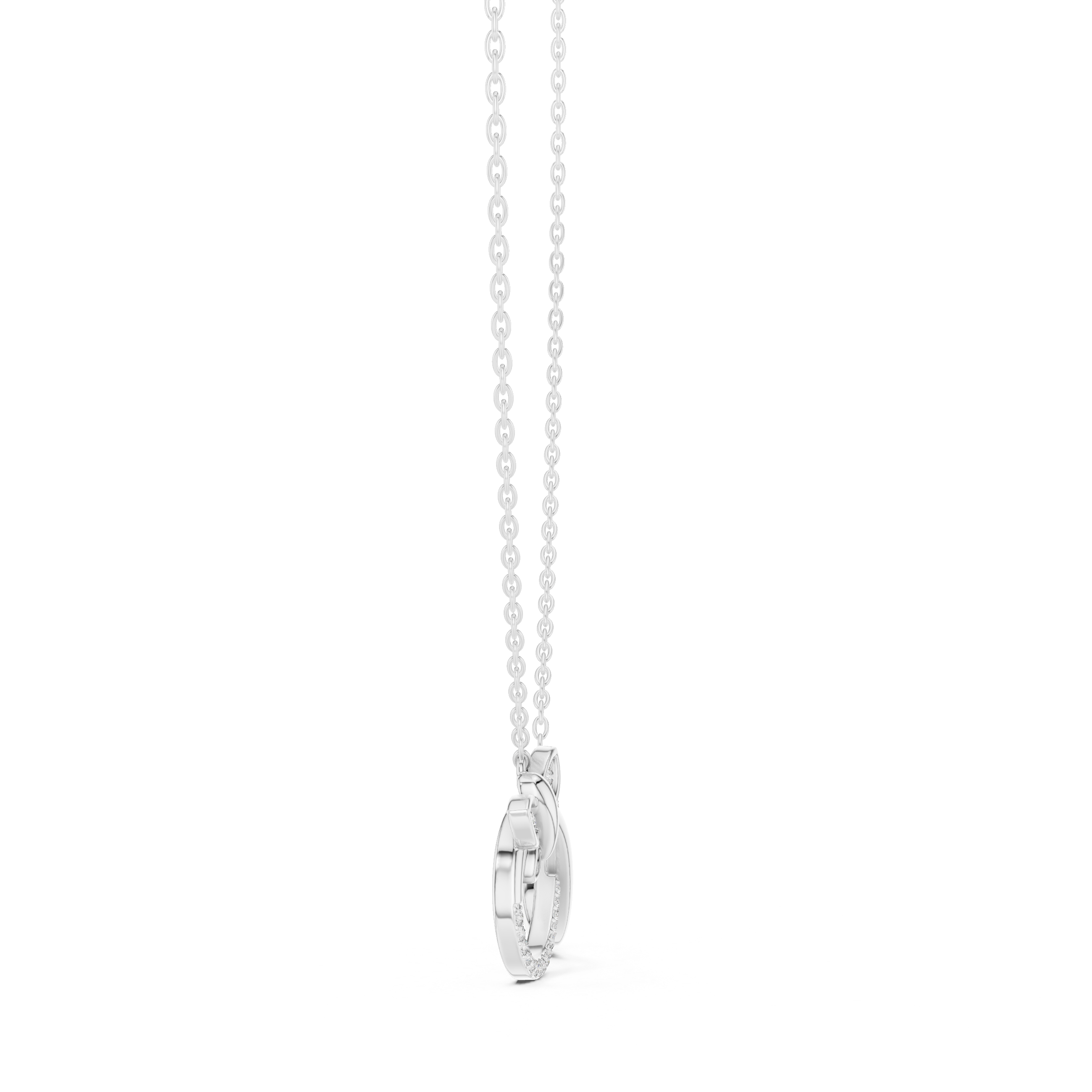 Infinity Butterfly Diamond Pendant Necklace