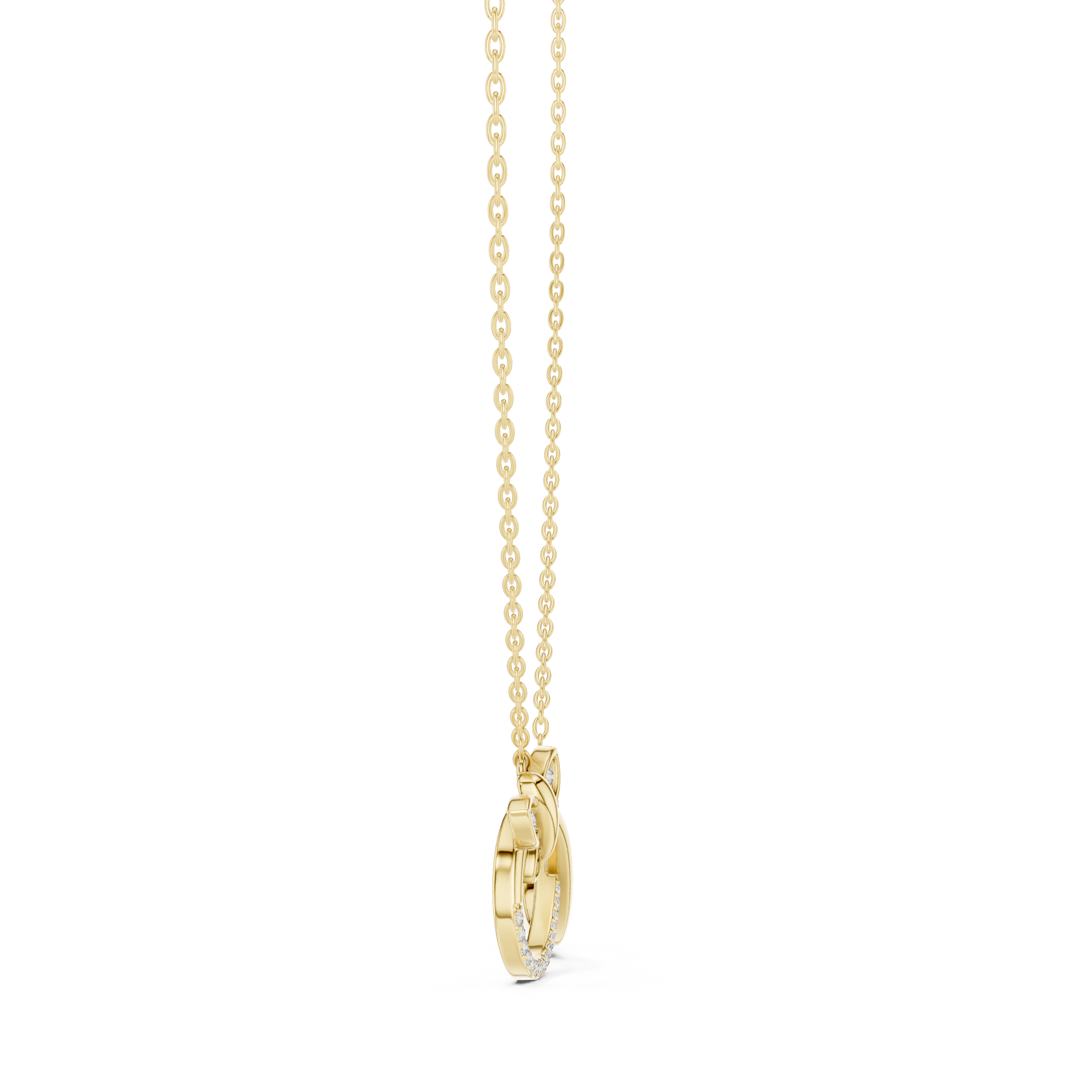 Infinity Butterfly Diamond Pendant Necklace