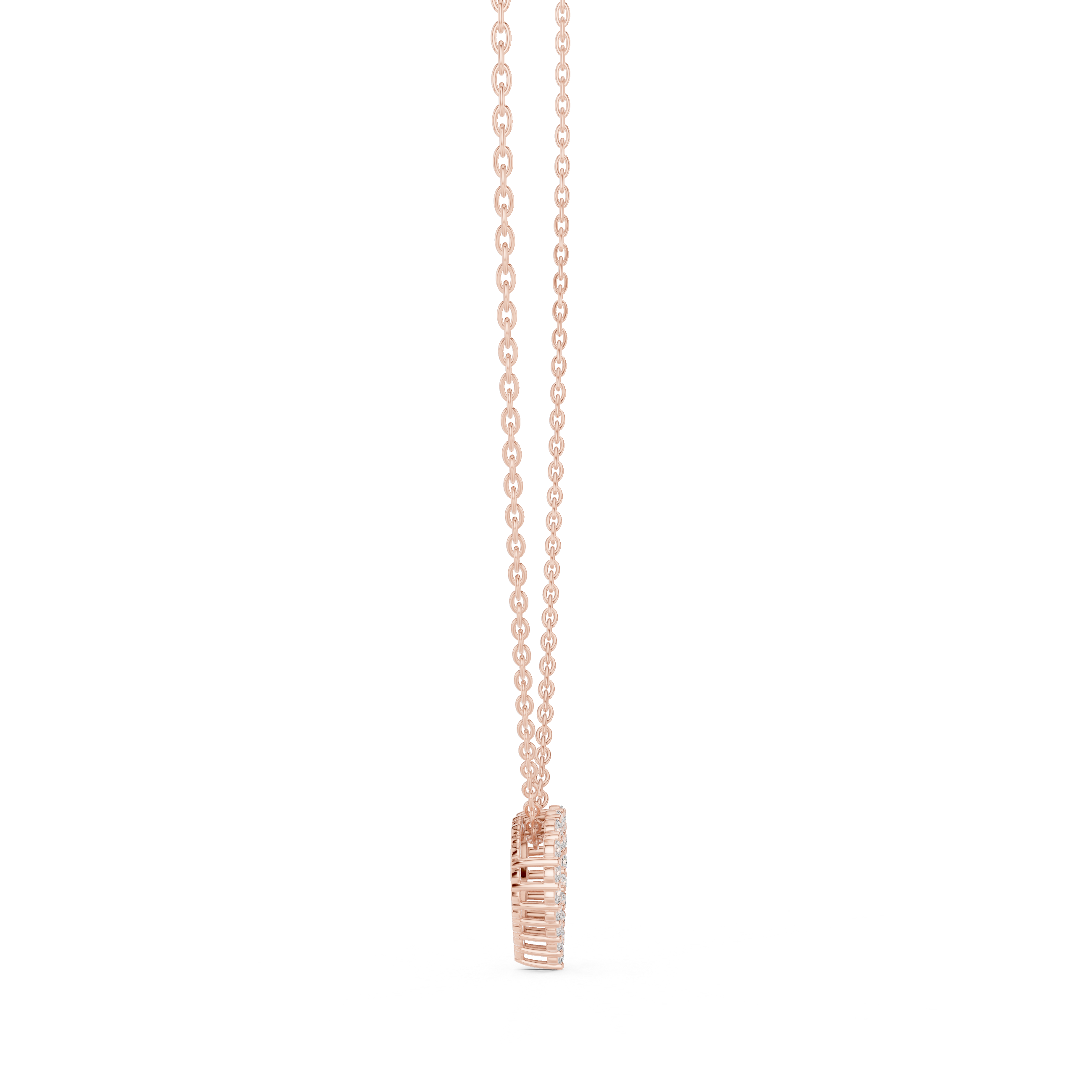 Diamond Heart-Shaped Pendant Necklace