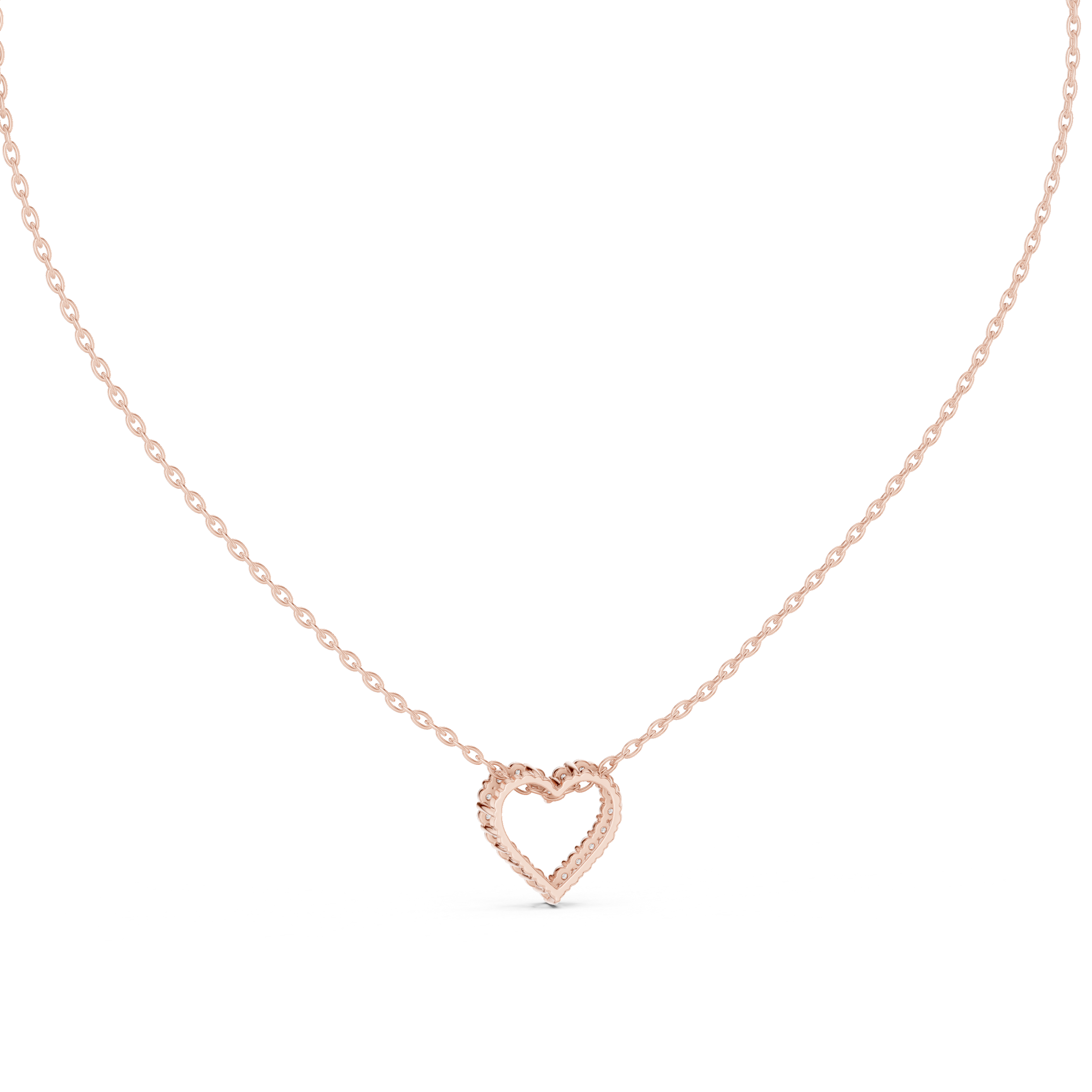 Diamond Heart-Shaped Pendant Necklace