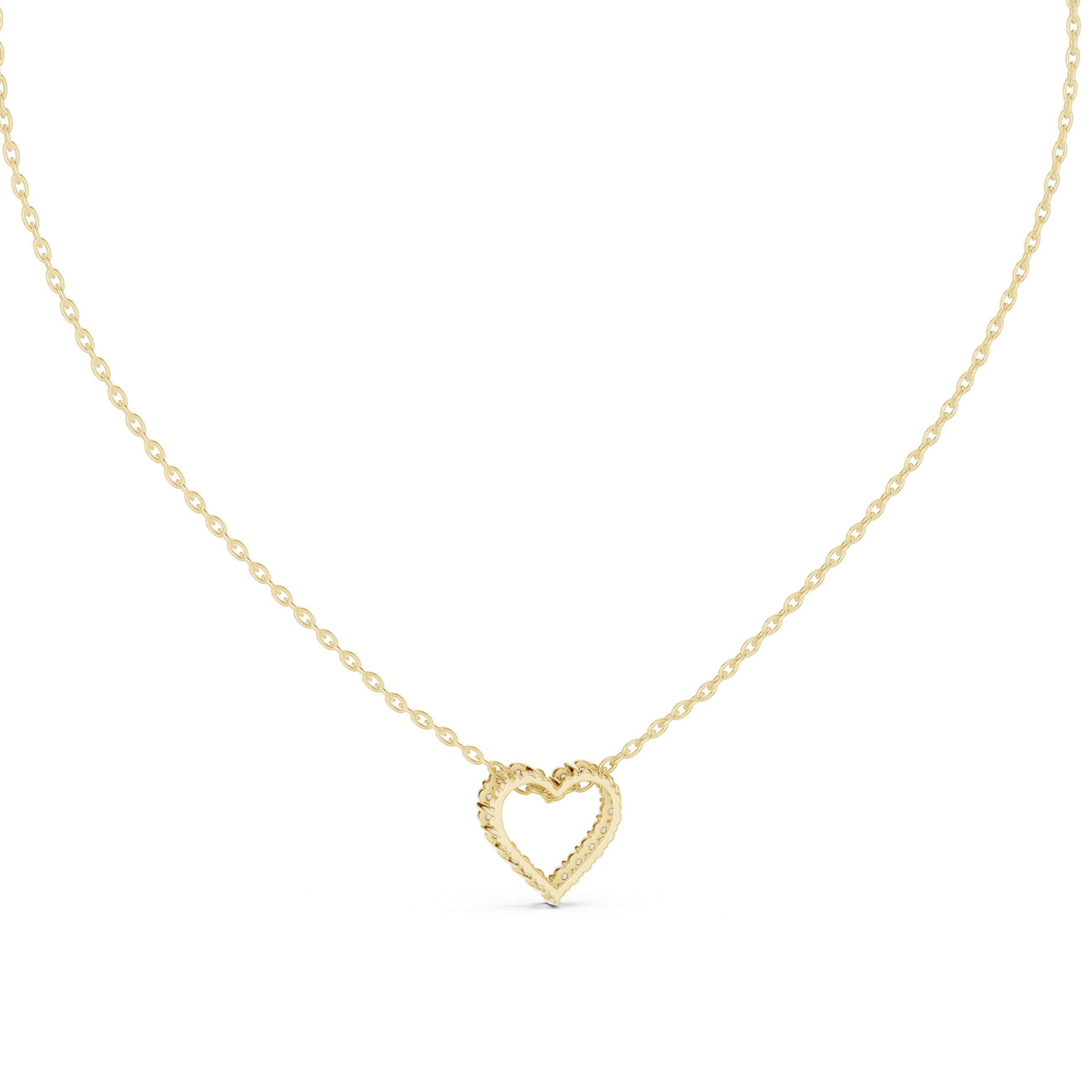 Diamond Heart-Shaped Pendant Necklace