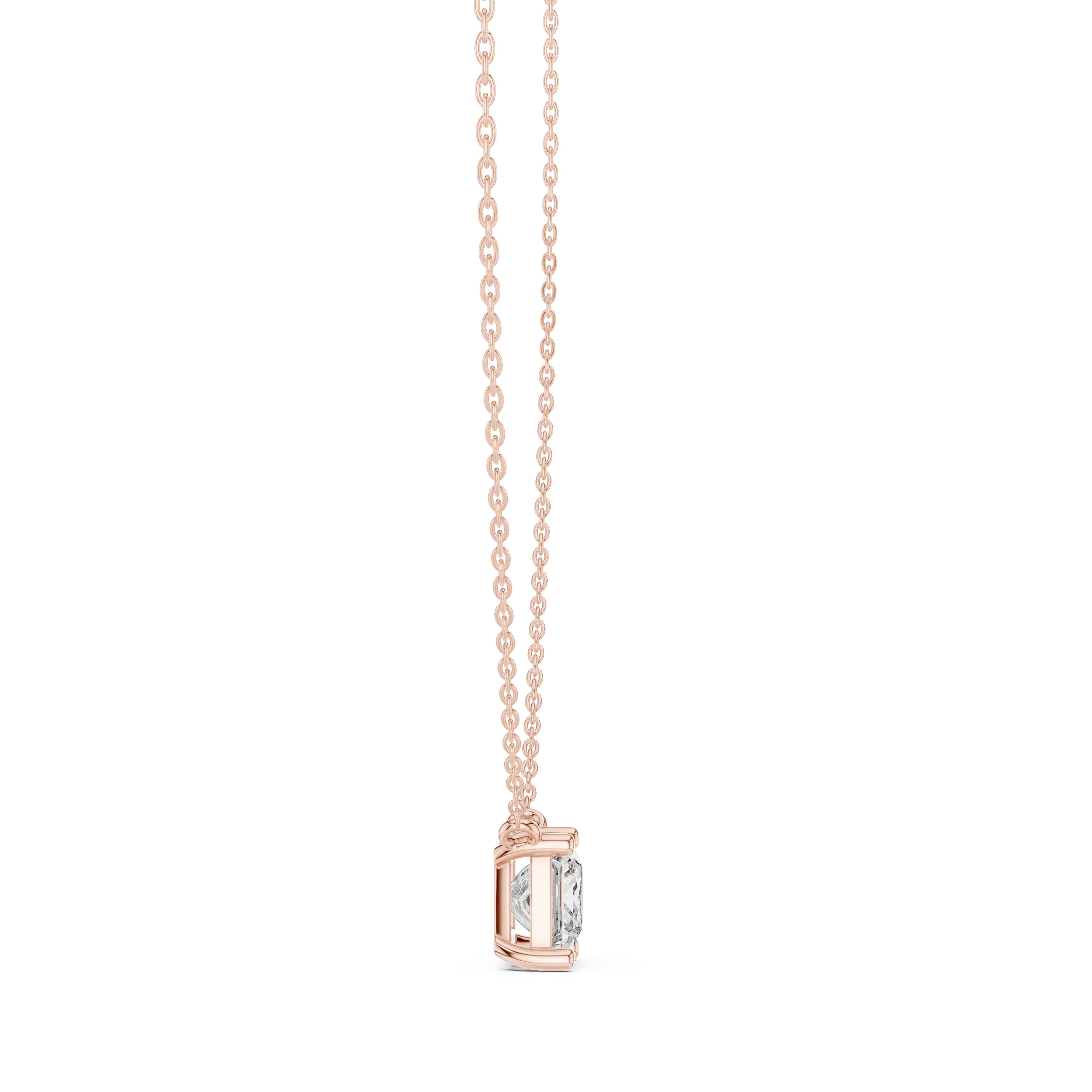 Princess-Cut Solitaire Diamond Pendant