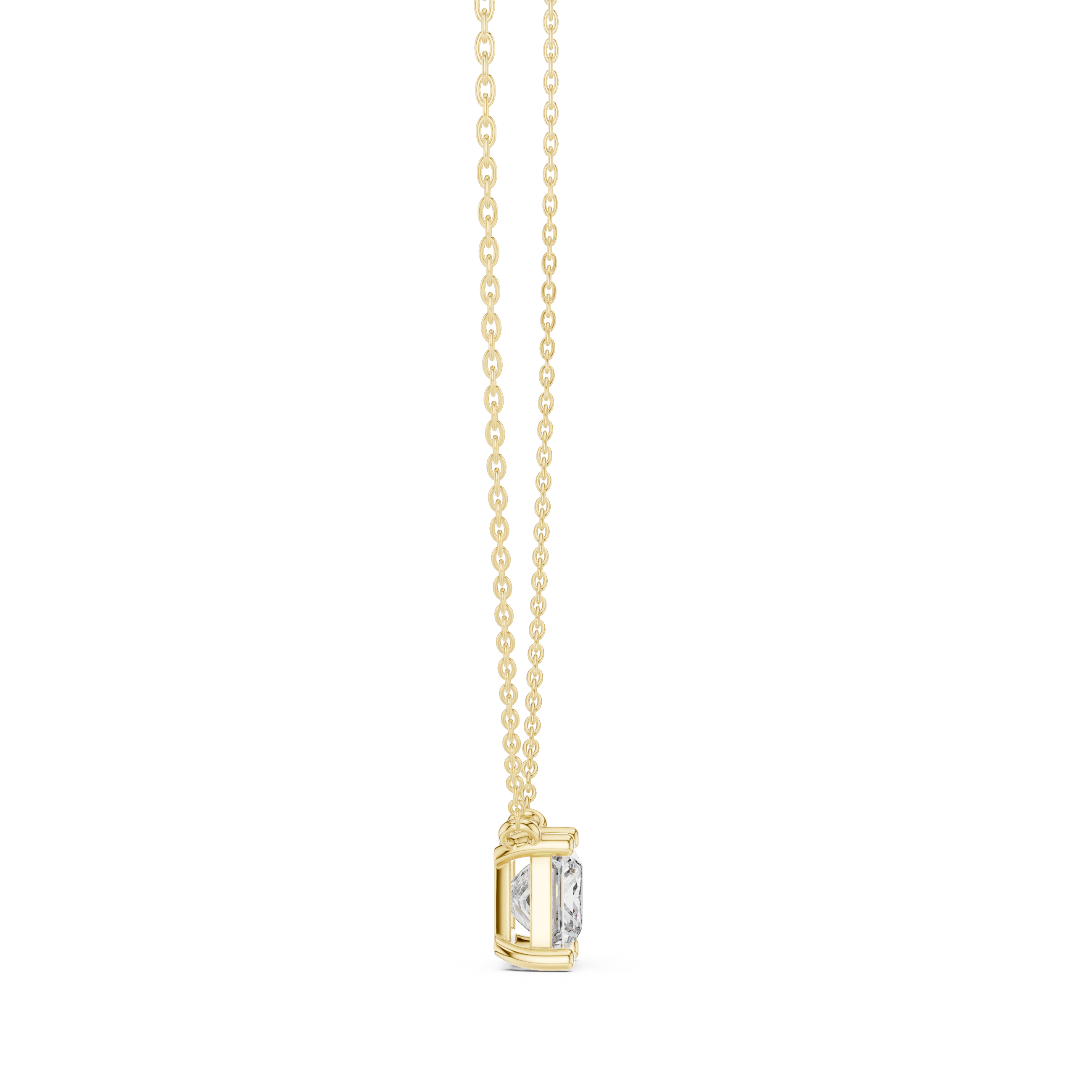 Princess-Cut Solitaire Diamond Pendant