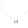 Exquisite Rose Gold Bezel-Set Emerald-Cut Diamond Pendant