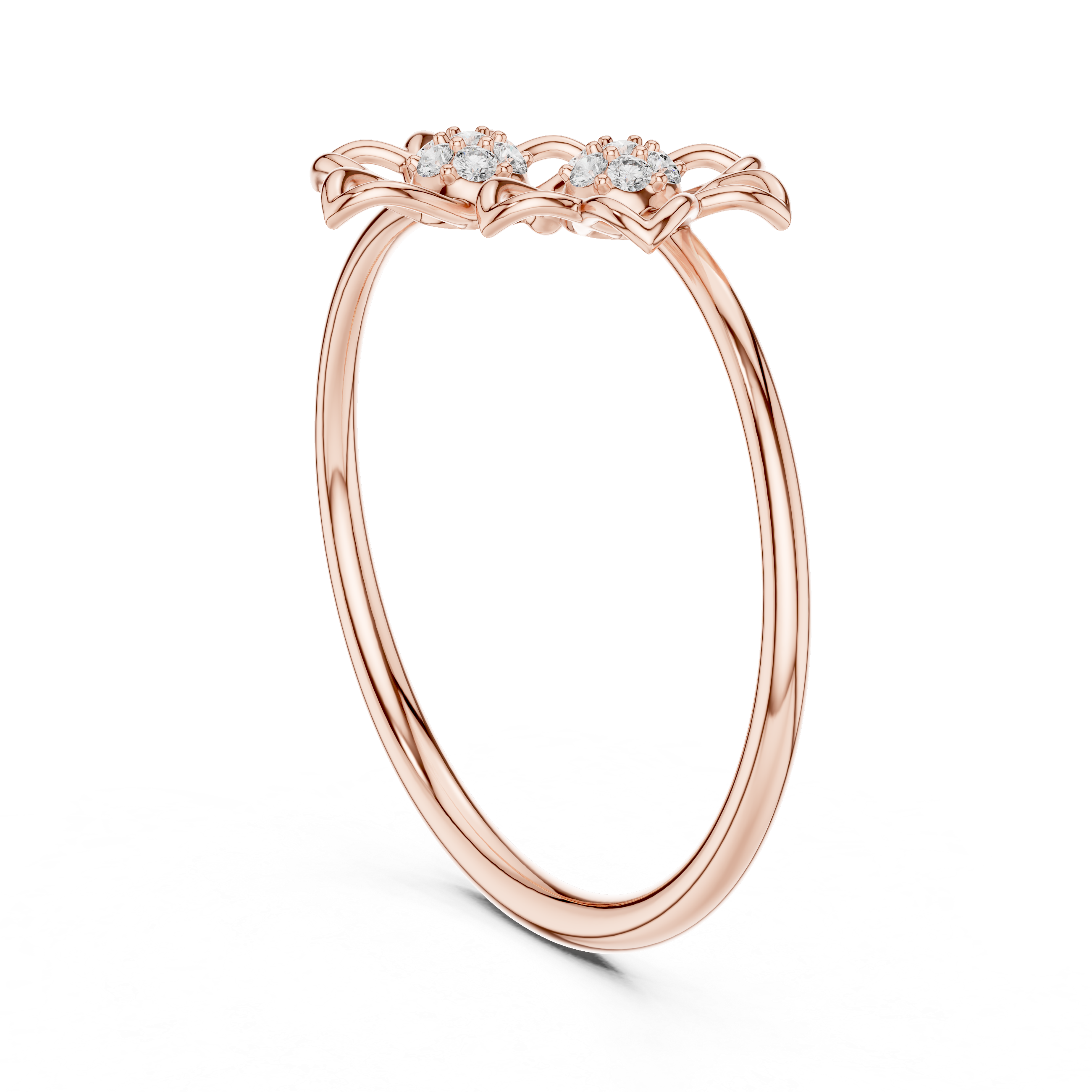 “Twin Blossoms: A Rose Gold Dance