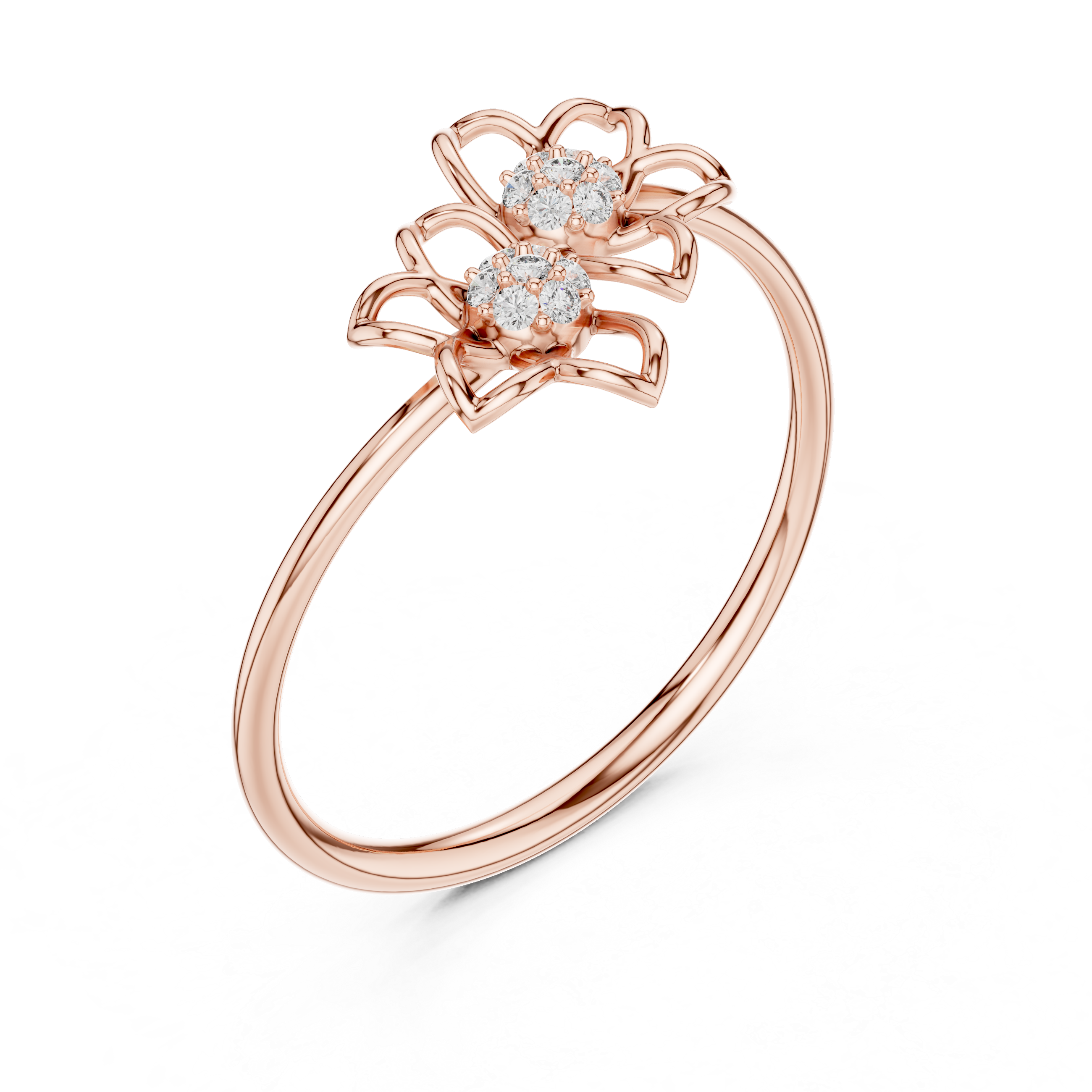 “Twin Blossoms: A Rose Gold Dance