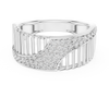 Elegant Rose Gold Diamond Ring with Modern Geometric Design