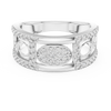 Rose Gold Diamond Ring with Oval Cluster and Circular Cutout Design