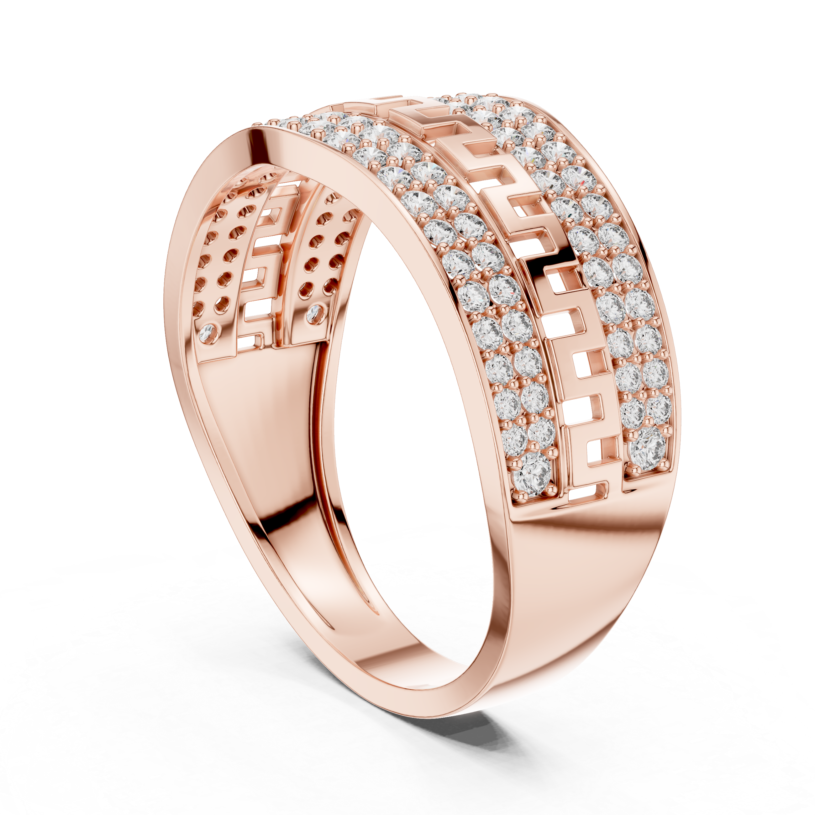 Golden Radiance The Diamond Maze Ring