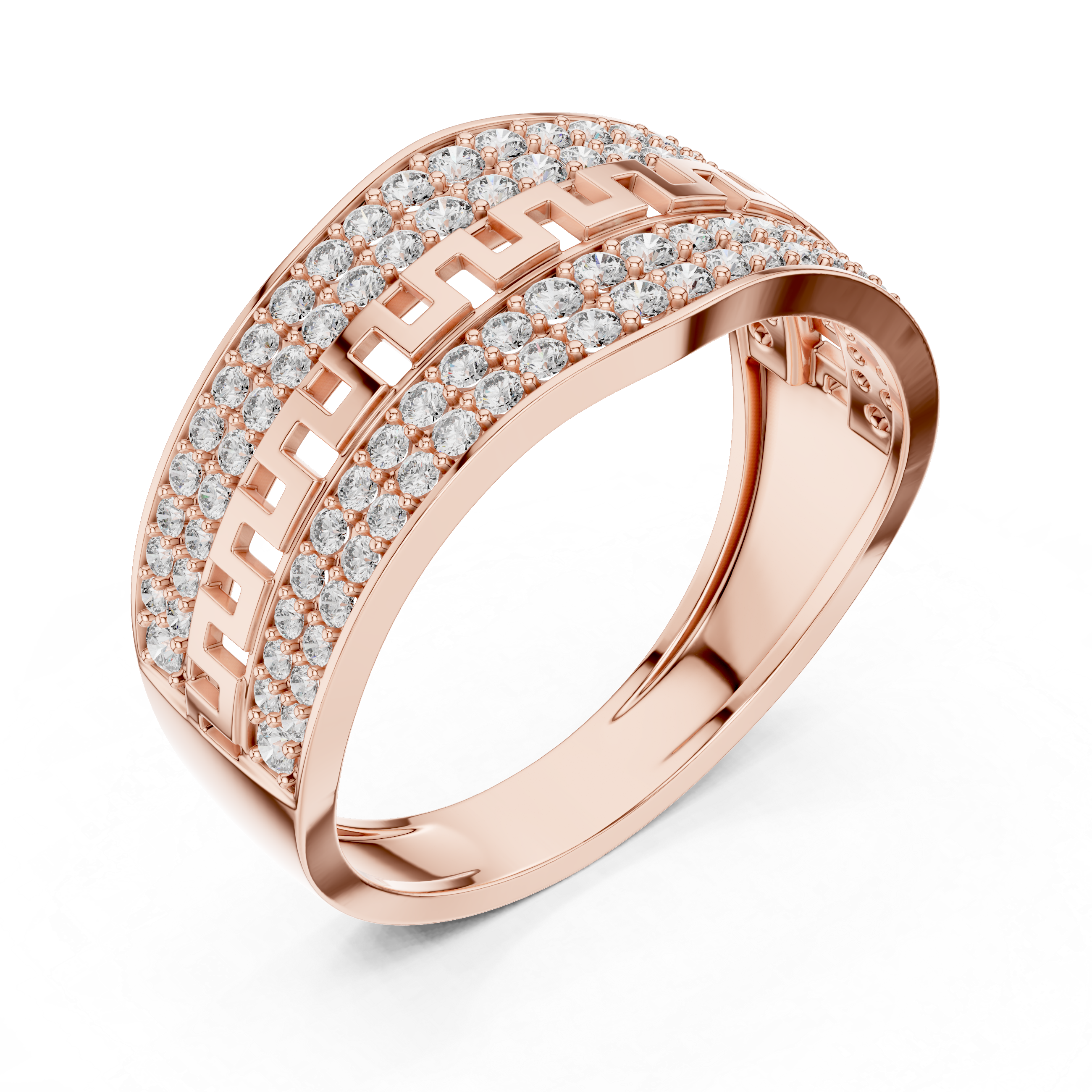 Golden Radiance The Diamond Maze Ring