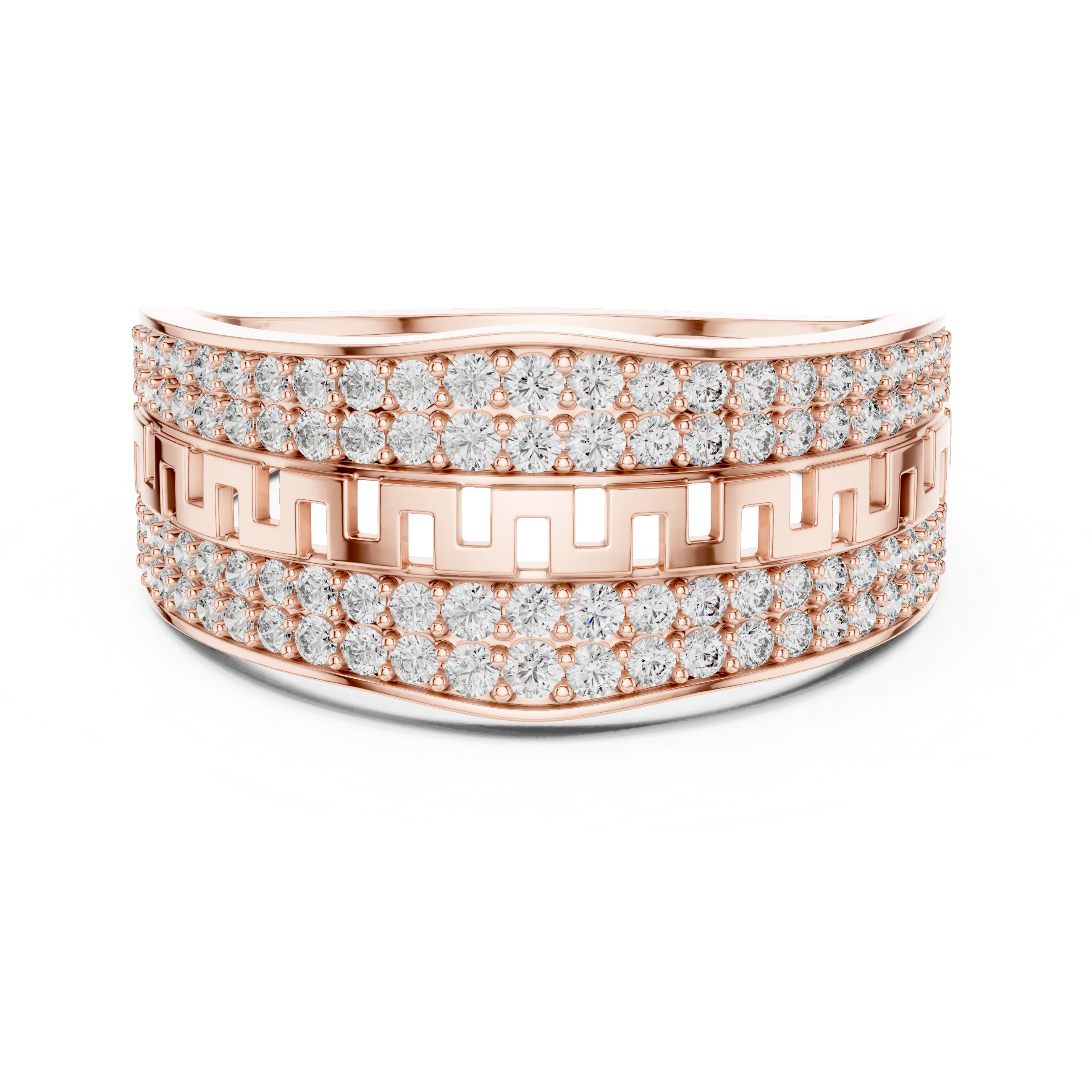 Golden Radiance The Diamond Maze Ring