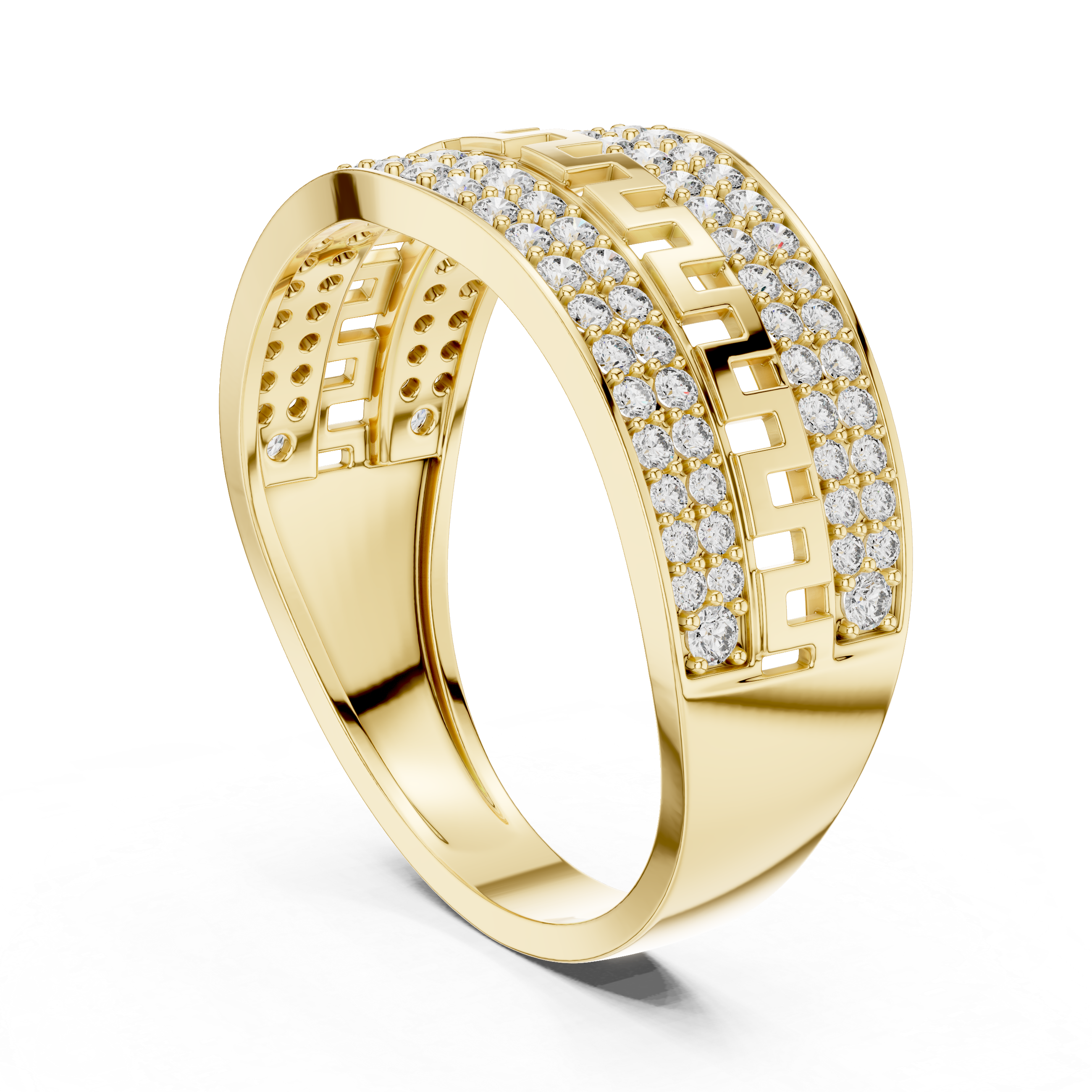 Golden Radiance The Diamond Maze Ring