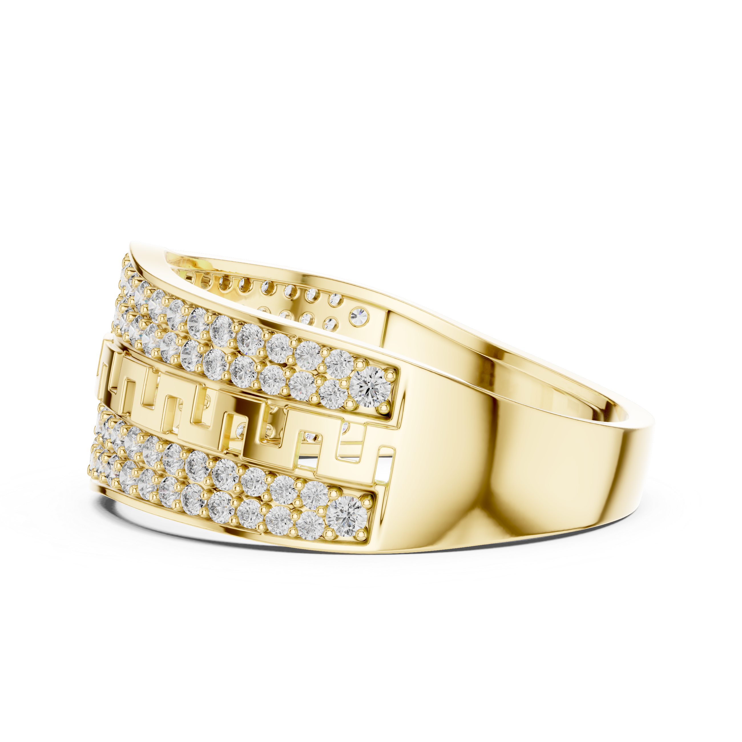 Golden Radiance The Diamond Maze Ring
