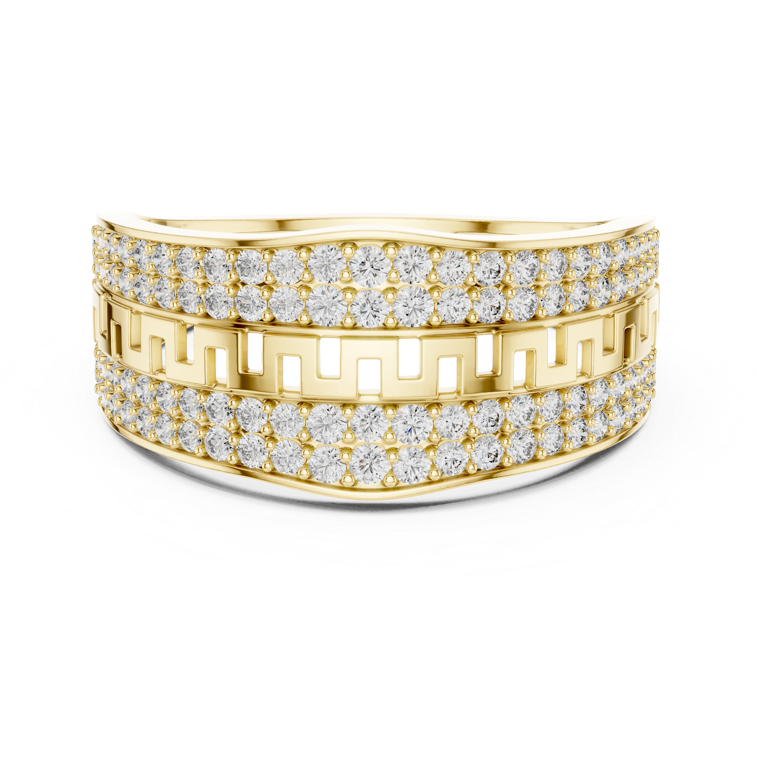 Golden Radiance The Diamond Maze Ring