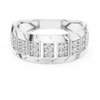 Rose Gold Geometric Diamond-Accent Band Ring