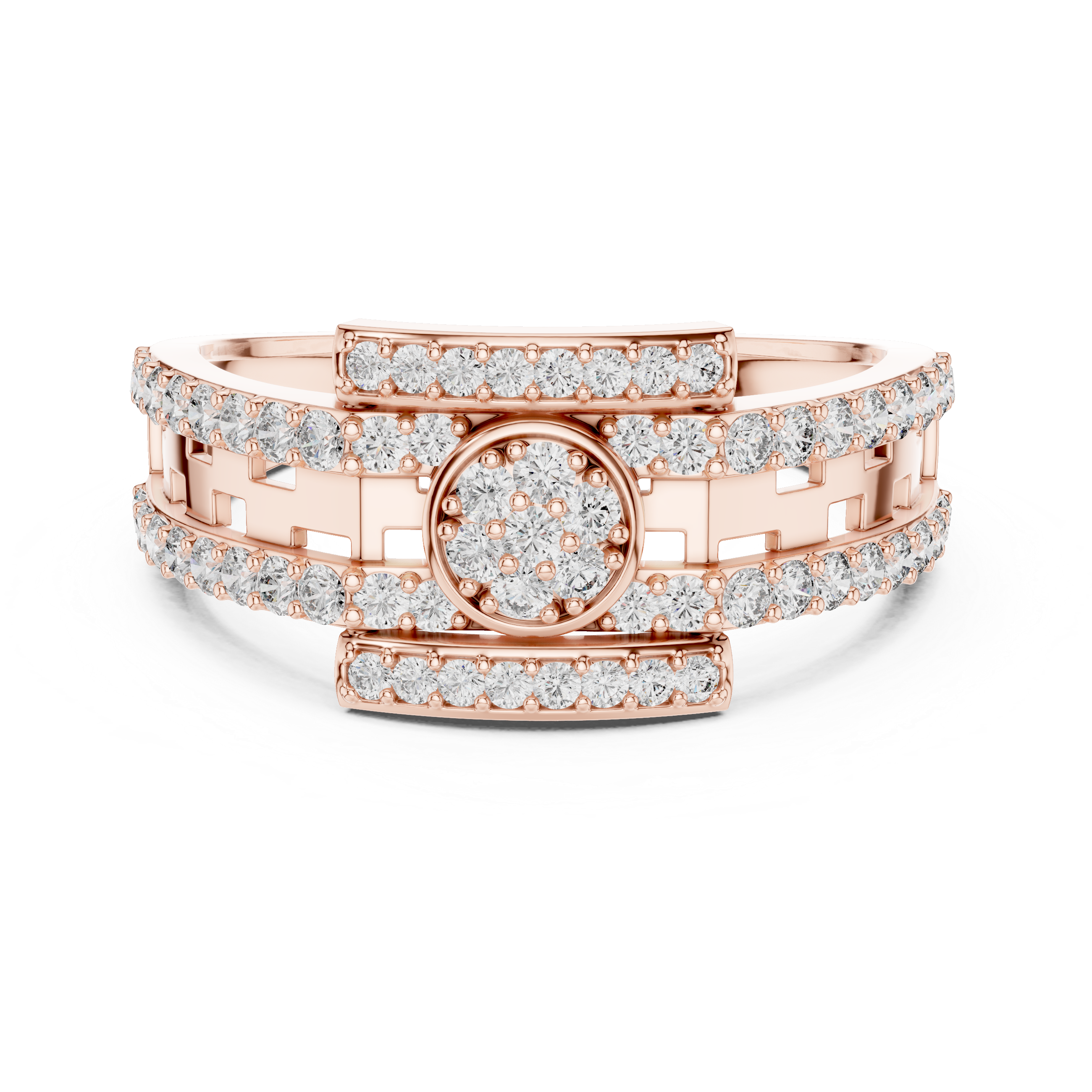Rose Gold and Diamond Statement Ring