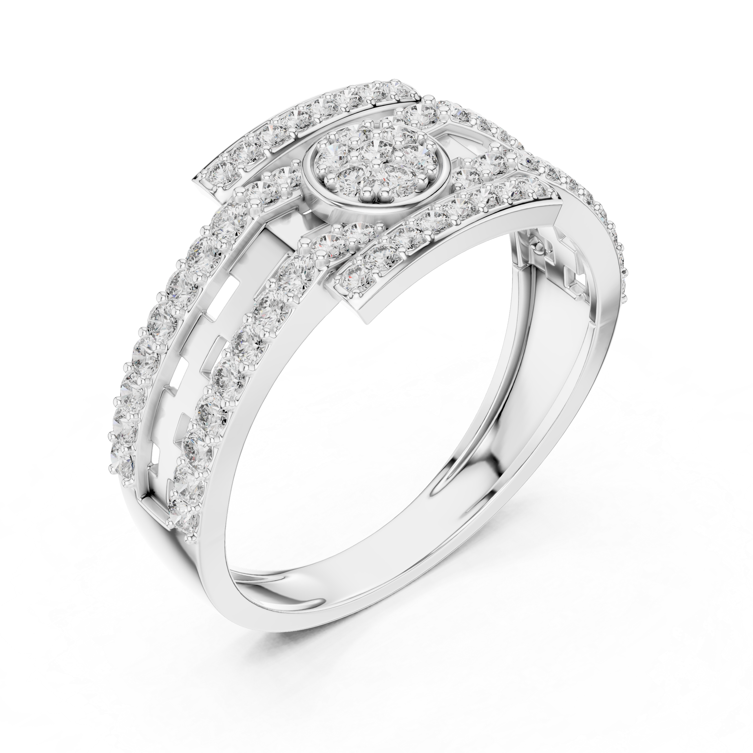 Rose Gold and Diamond Statement Ring