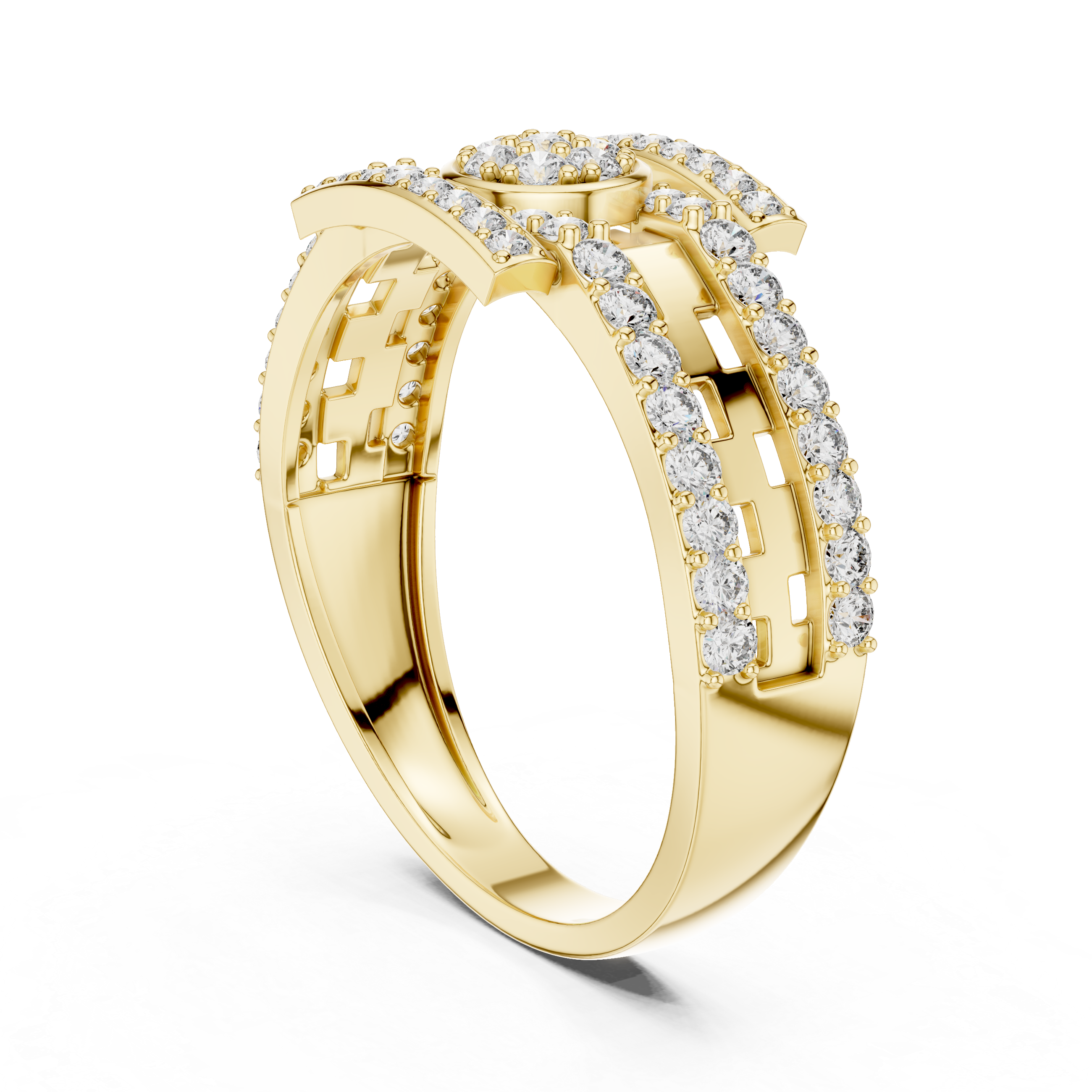 Rose Gold and Diamond Statement Ring