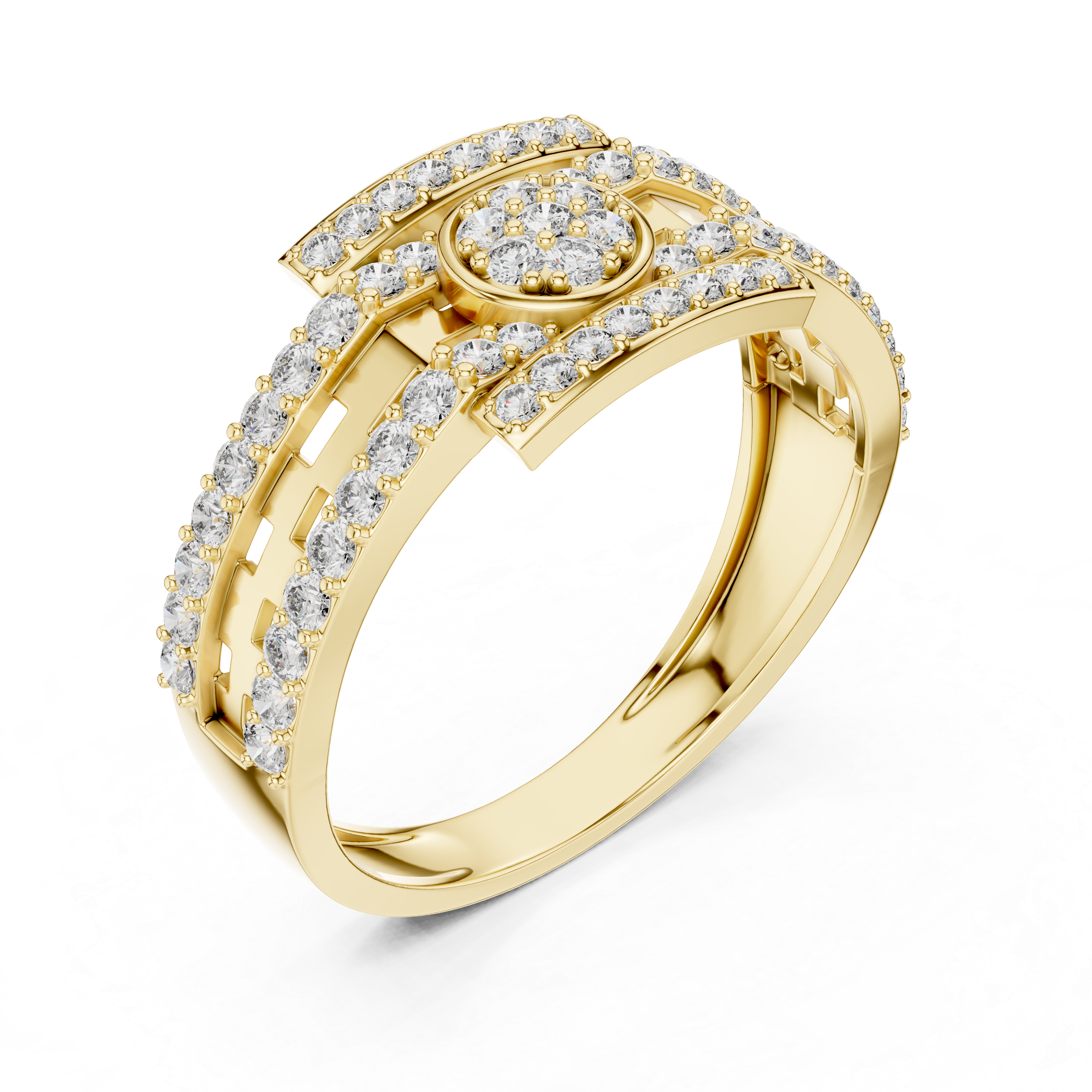 Rose Gold and Diamond Statement Ring