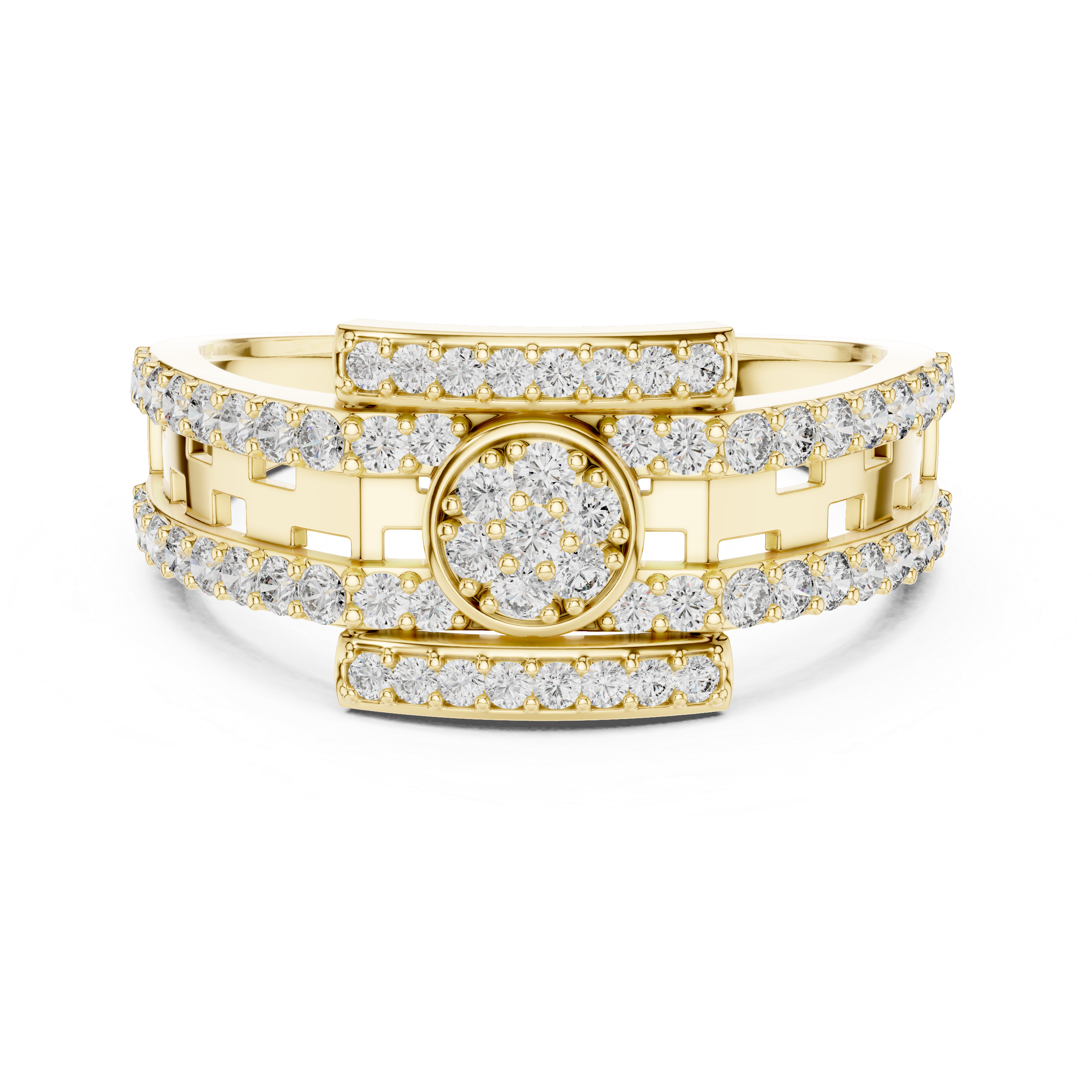 Rose Gold and Diamond Statement Ring