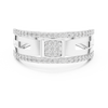 Rose Gold Diamond-Studded Split Band Ring
