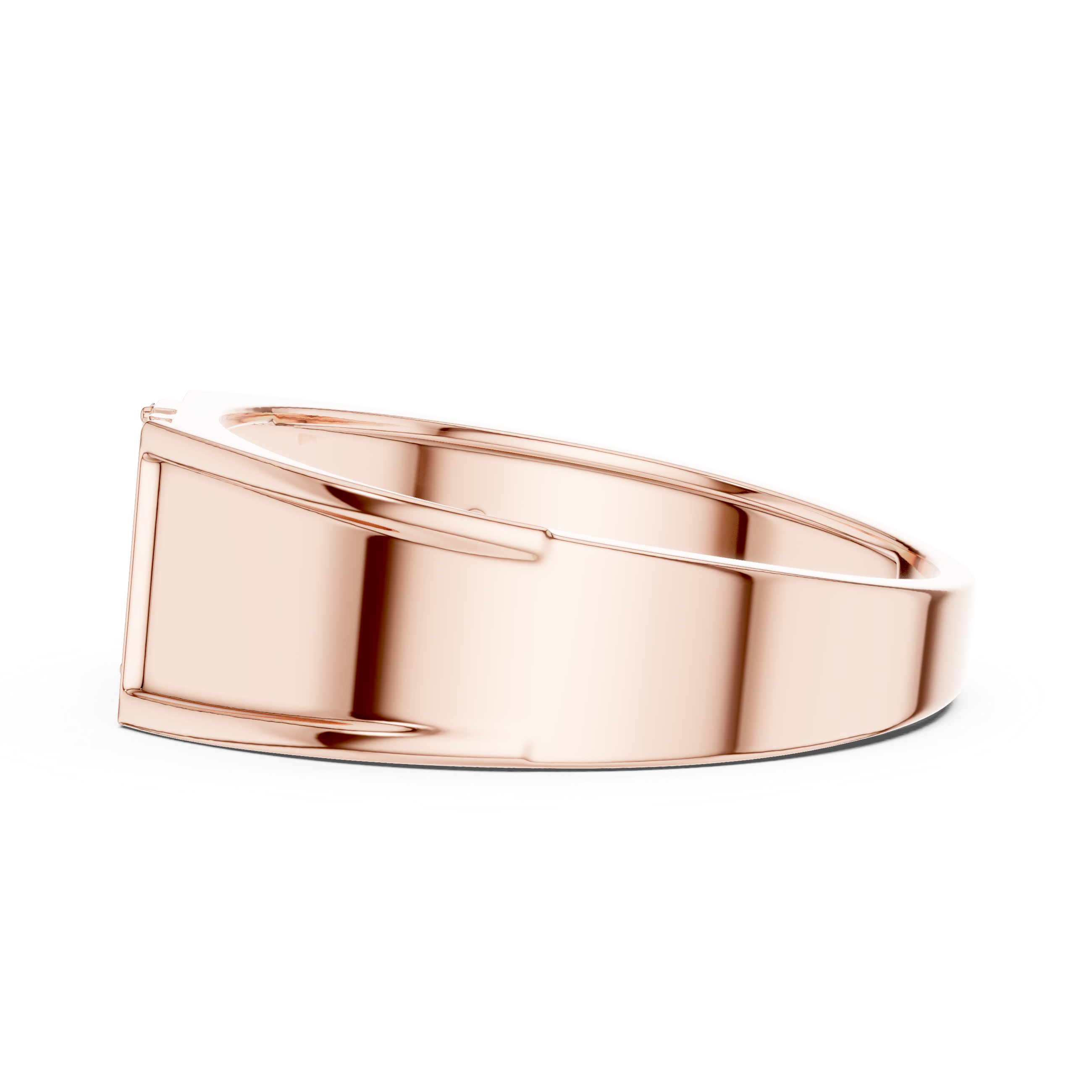 Rose Gold Geometric Diamond Accent Statement Ring