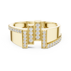 Rose Gold Ring Featuring Multi-Level Diamond Design
