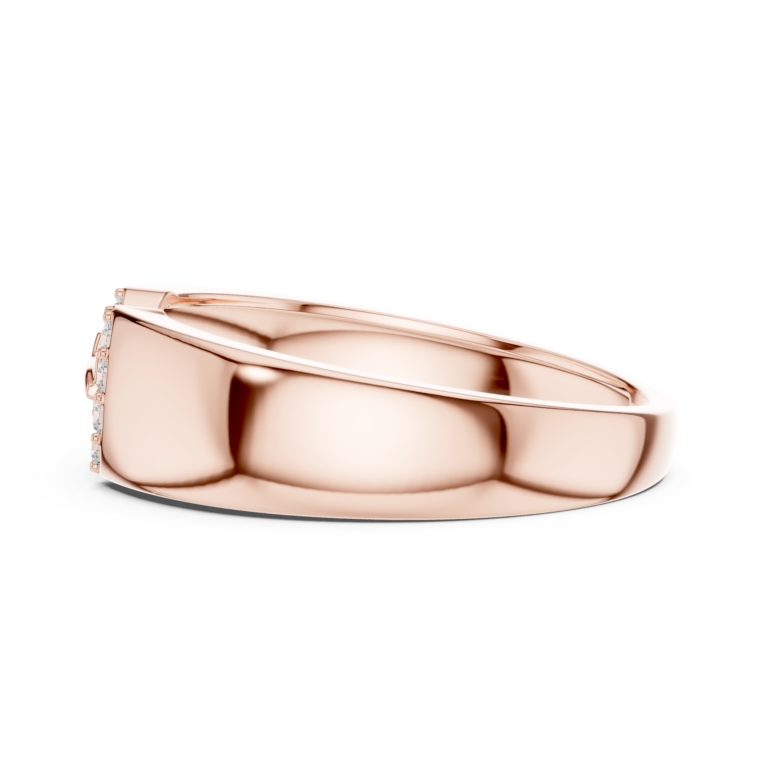 Minimalist Gold Ring with Diamond Embellishments