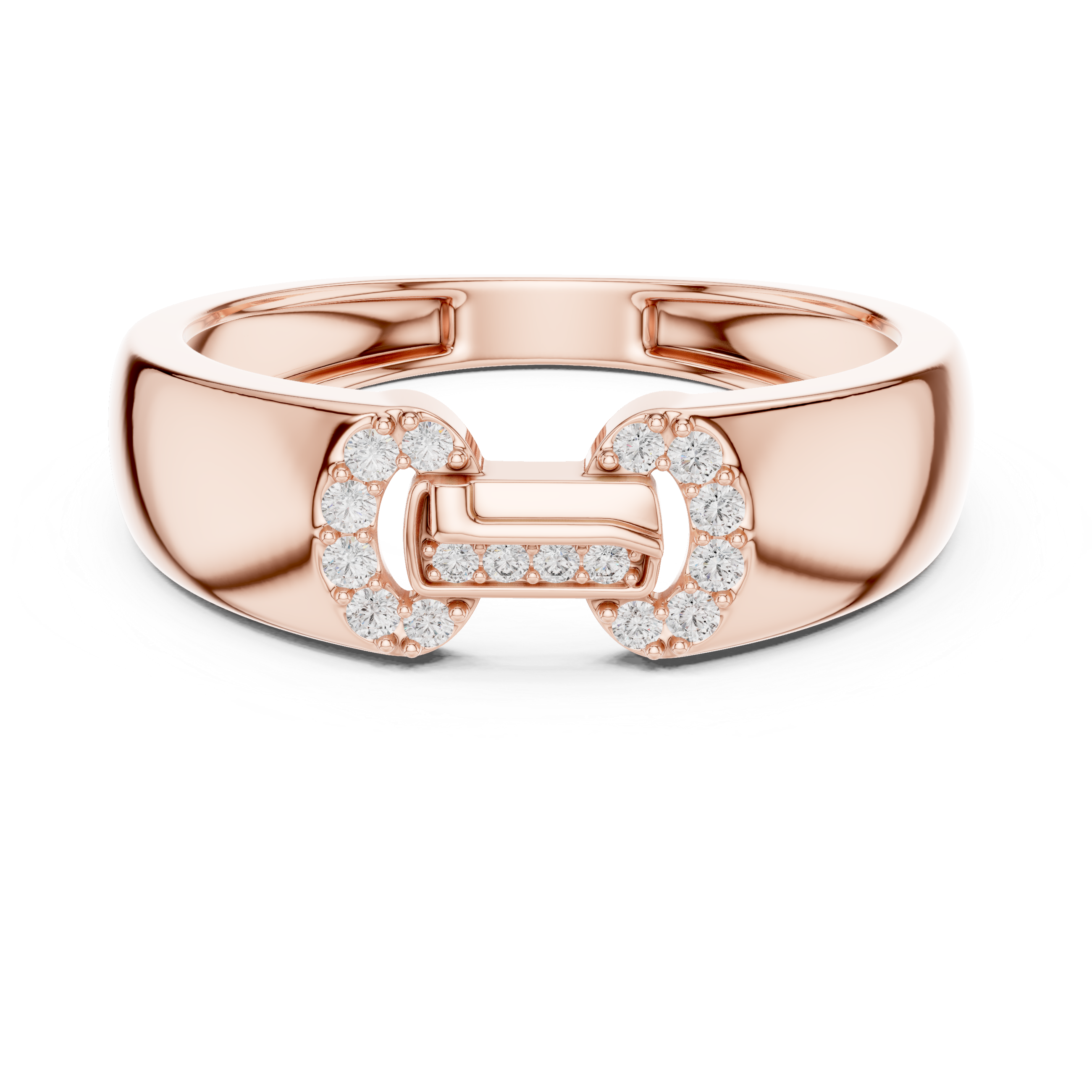 Minimalist Gold Ring with Diamond Embellishments