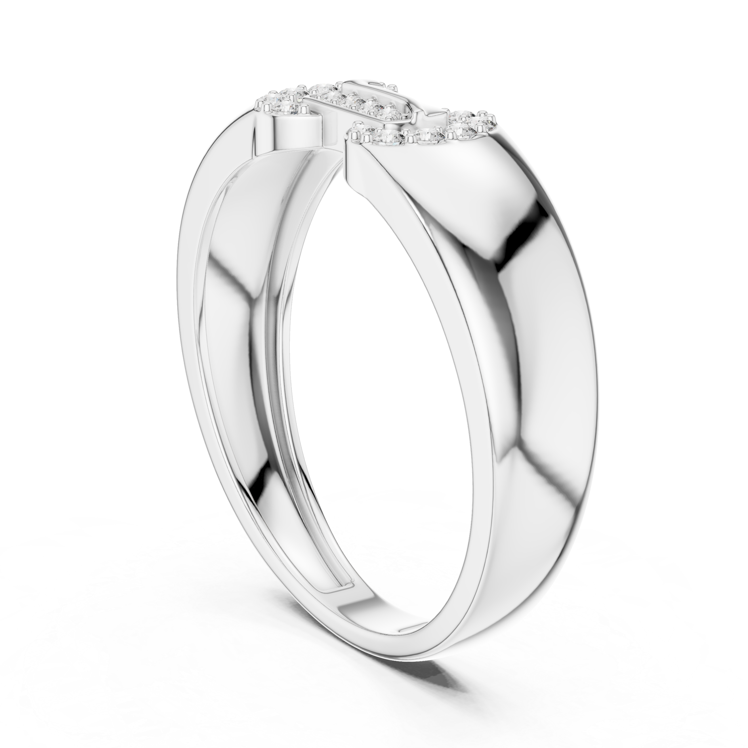 Minimalist Gold Ring with Diamond Embellishments