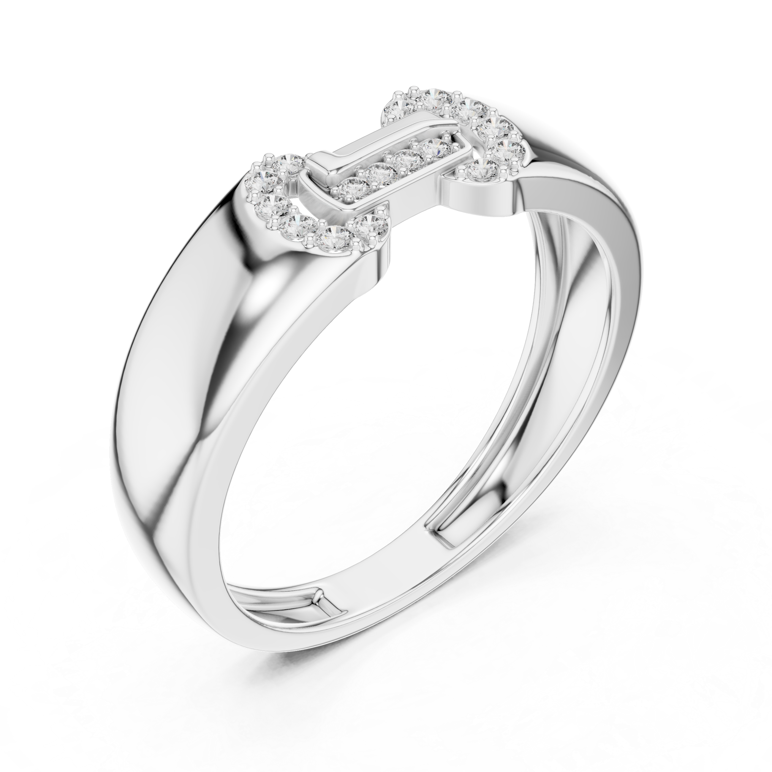 Minimalist Gold Ring with Diamond Embellishments