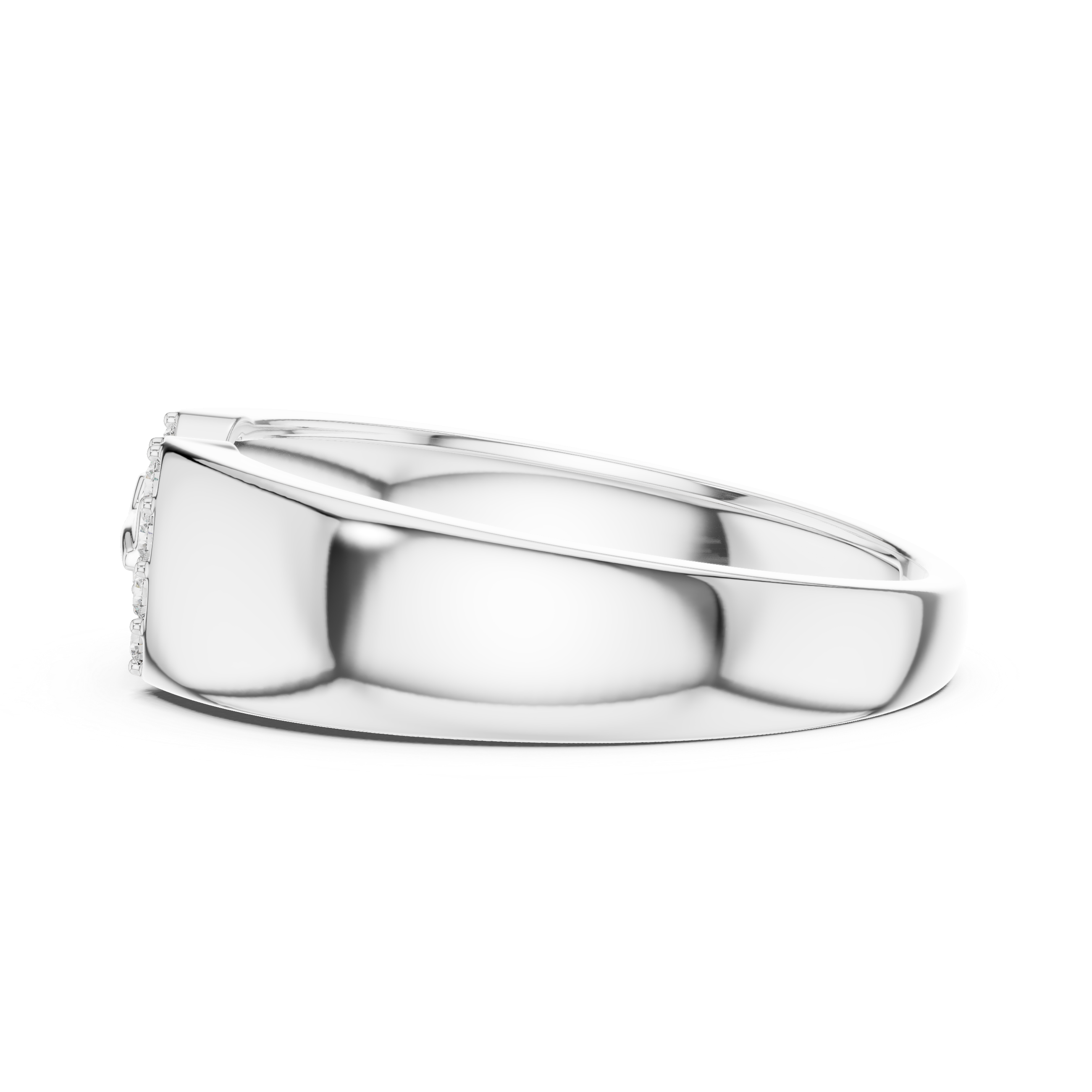 Minimalist Gold Ring with Diamond Embellishments