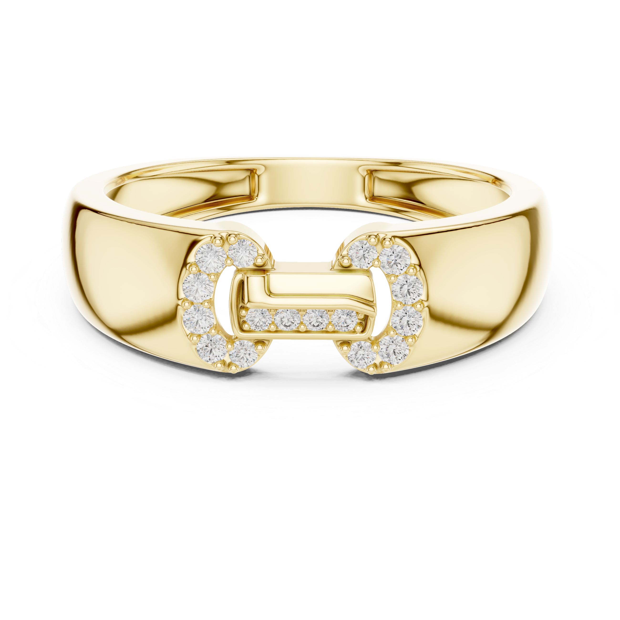 Minimalist Gold Ring with Diamond Embellishments