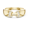 Minimalist Gold Ring with Diamond Embellishments