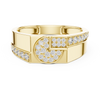Radiant Gold Diamond Geometric Ring