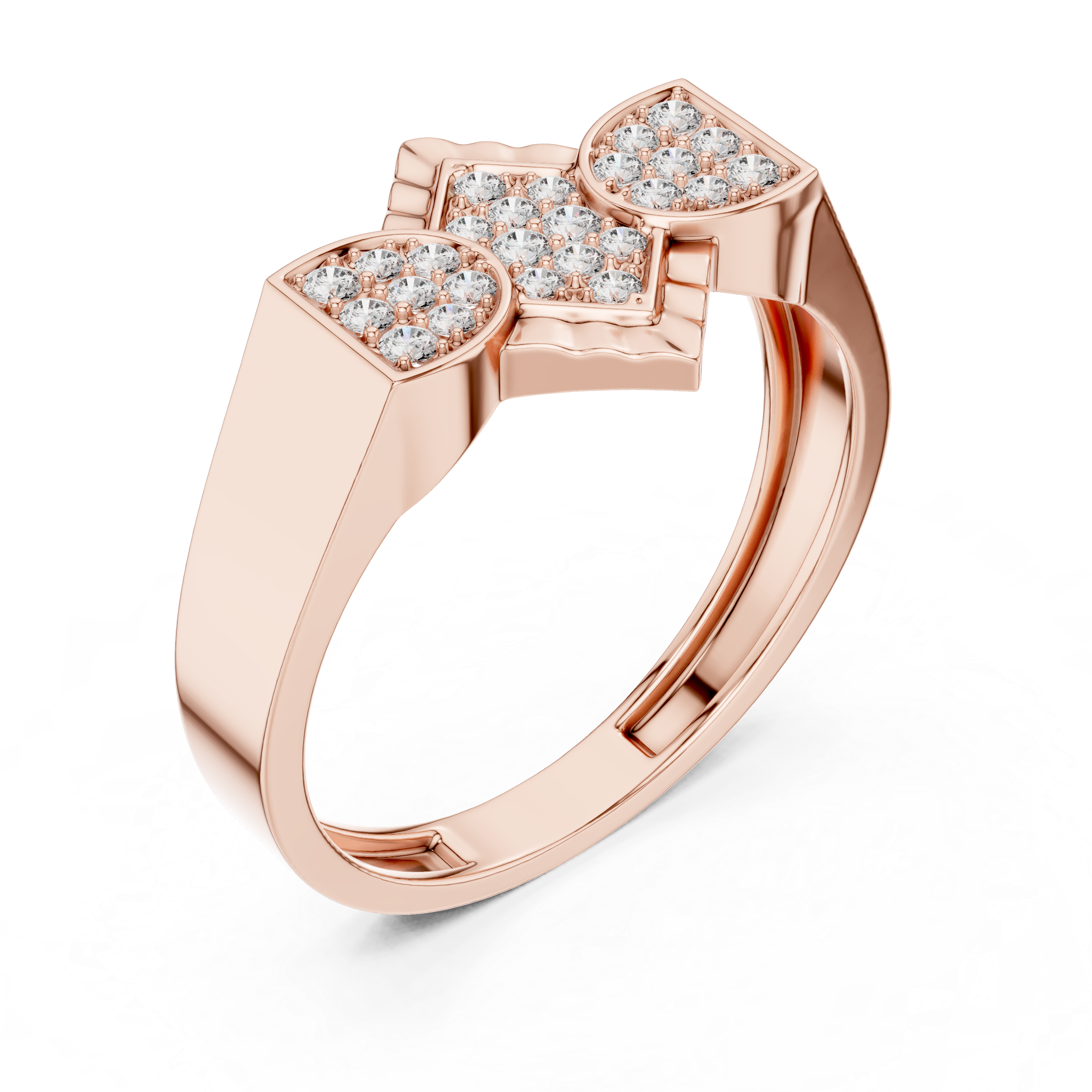 Twin Teardrop Harmony Ring