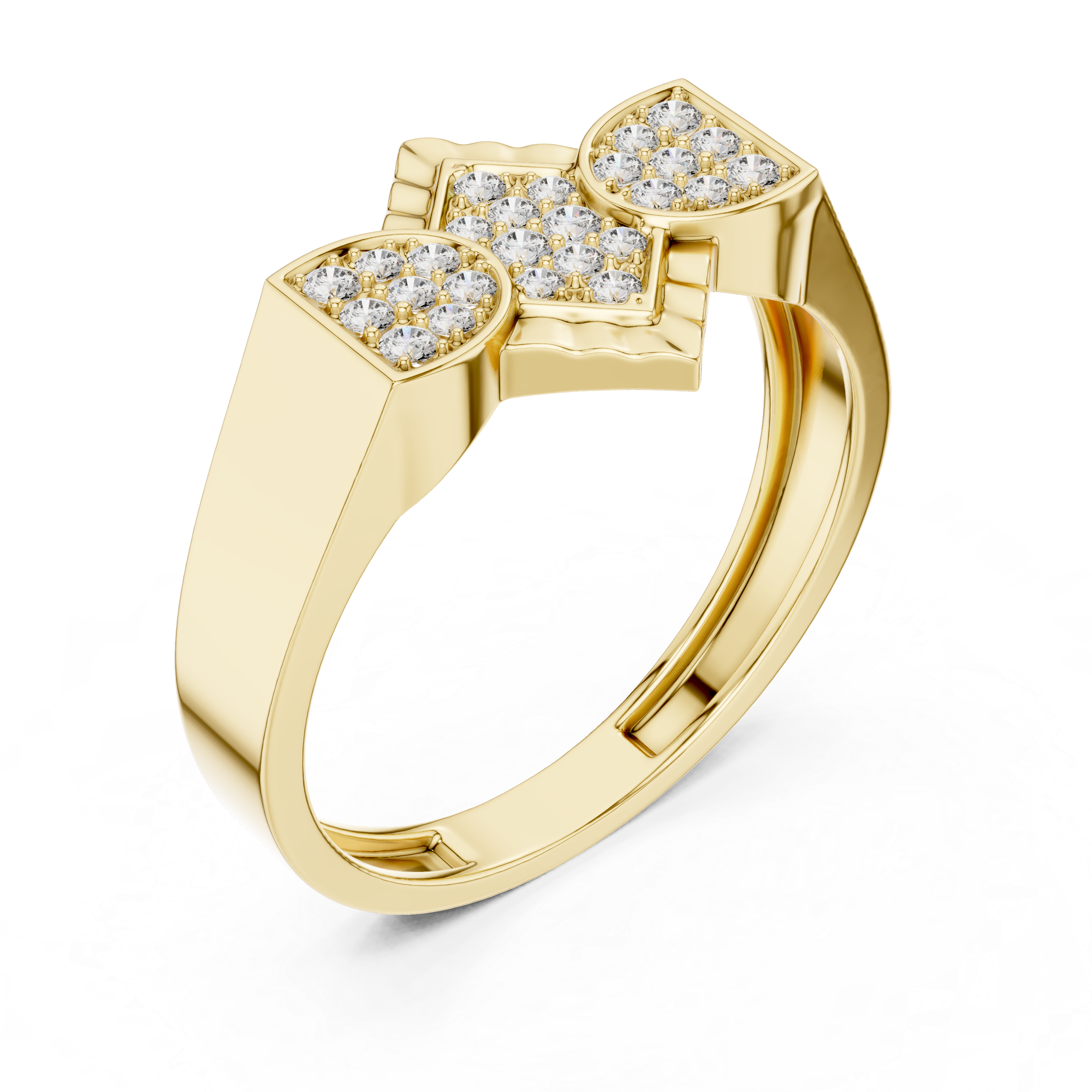 Twin Teardrop Harmony Ring