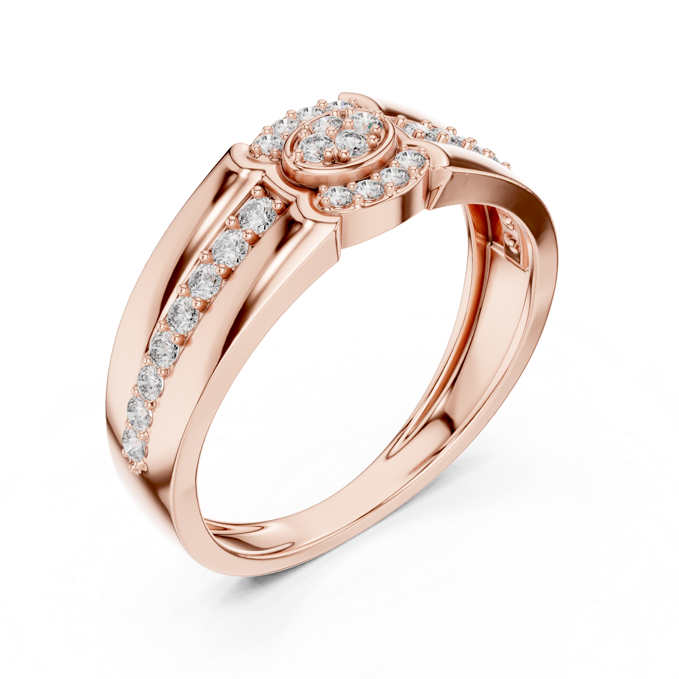 Luminous Love Rose Gold Band