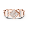Designer Gold Band with Intricate Diamond Detailing