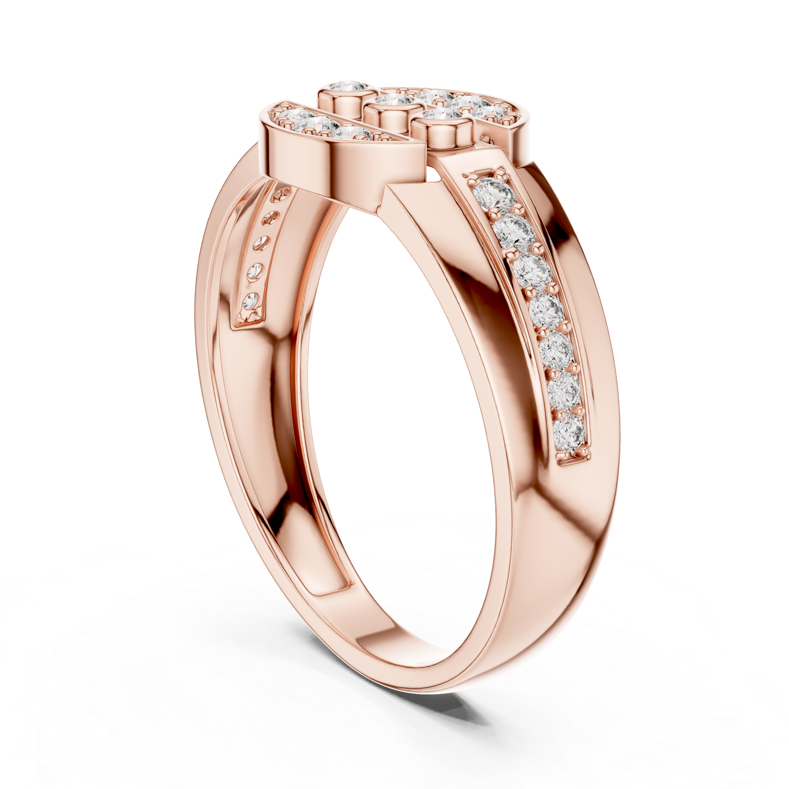 Brilliant Cut Diamond Rose Gold Ring