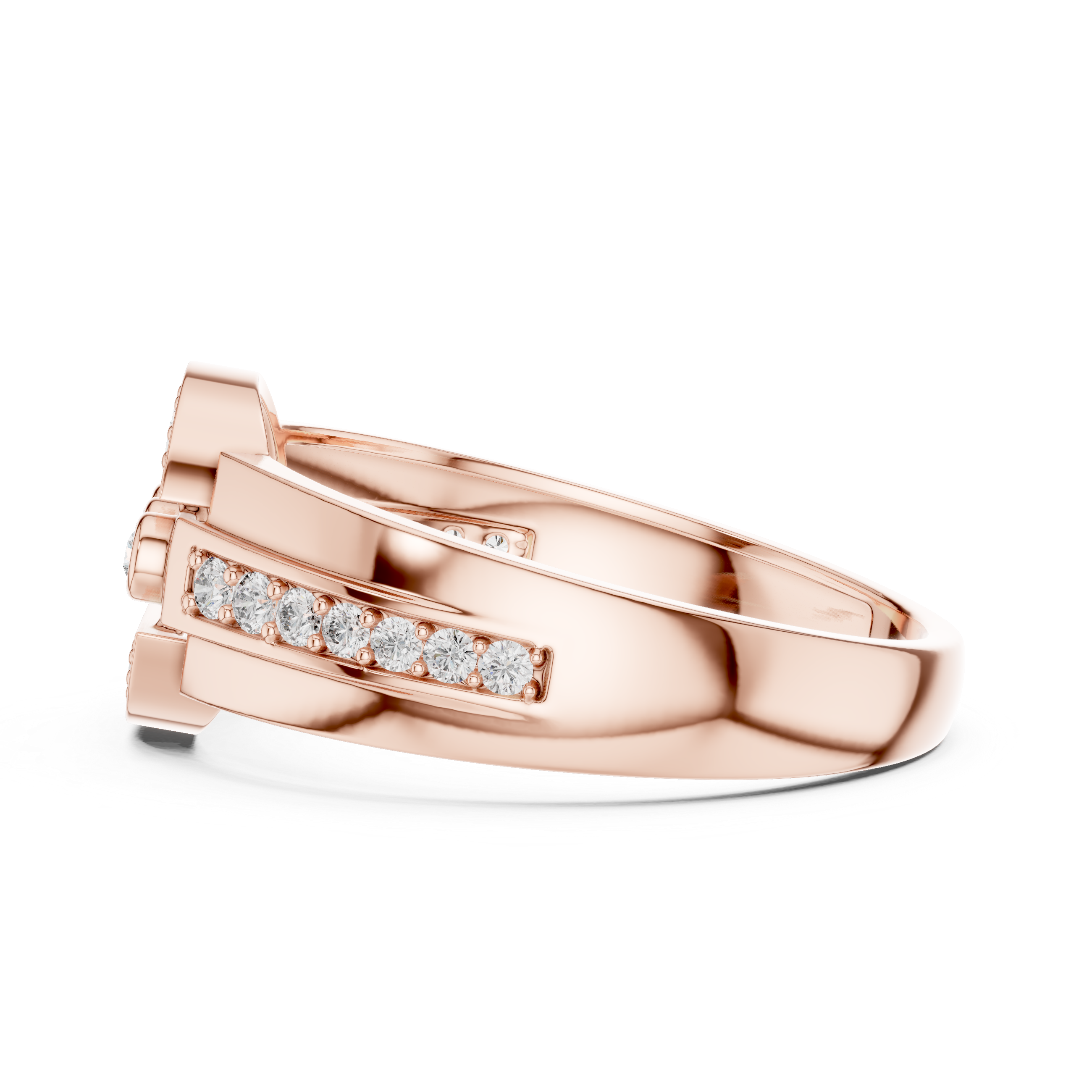 Brilliant Cut Diamond Rose Gold Ring