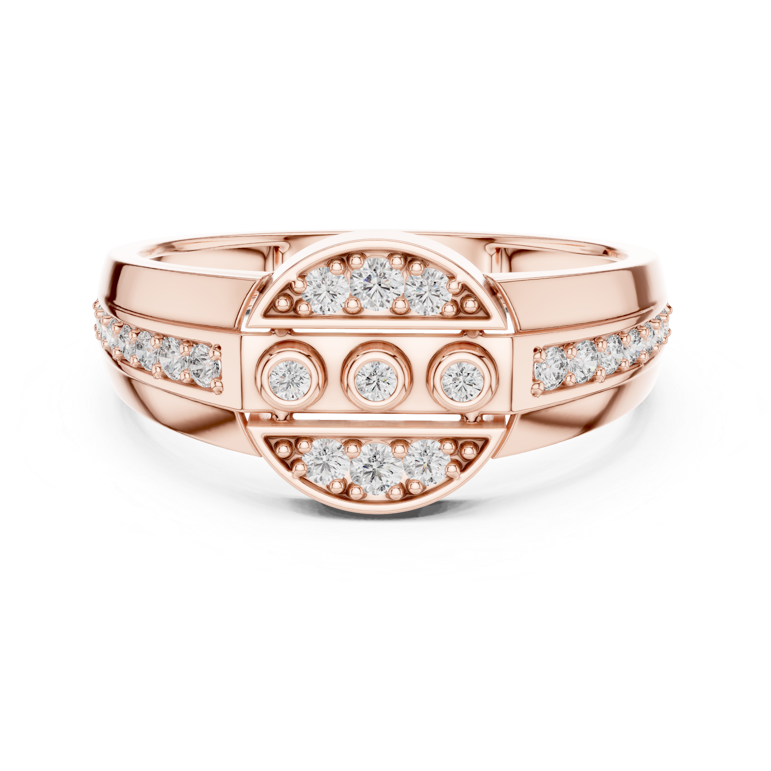 Brilliant Cut Diamond Rose Gold Ring