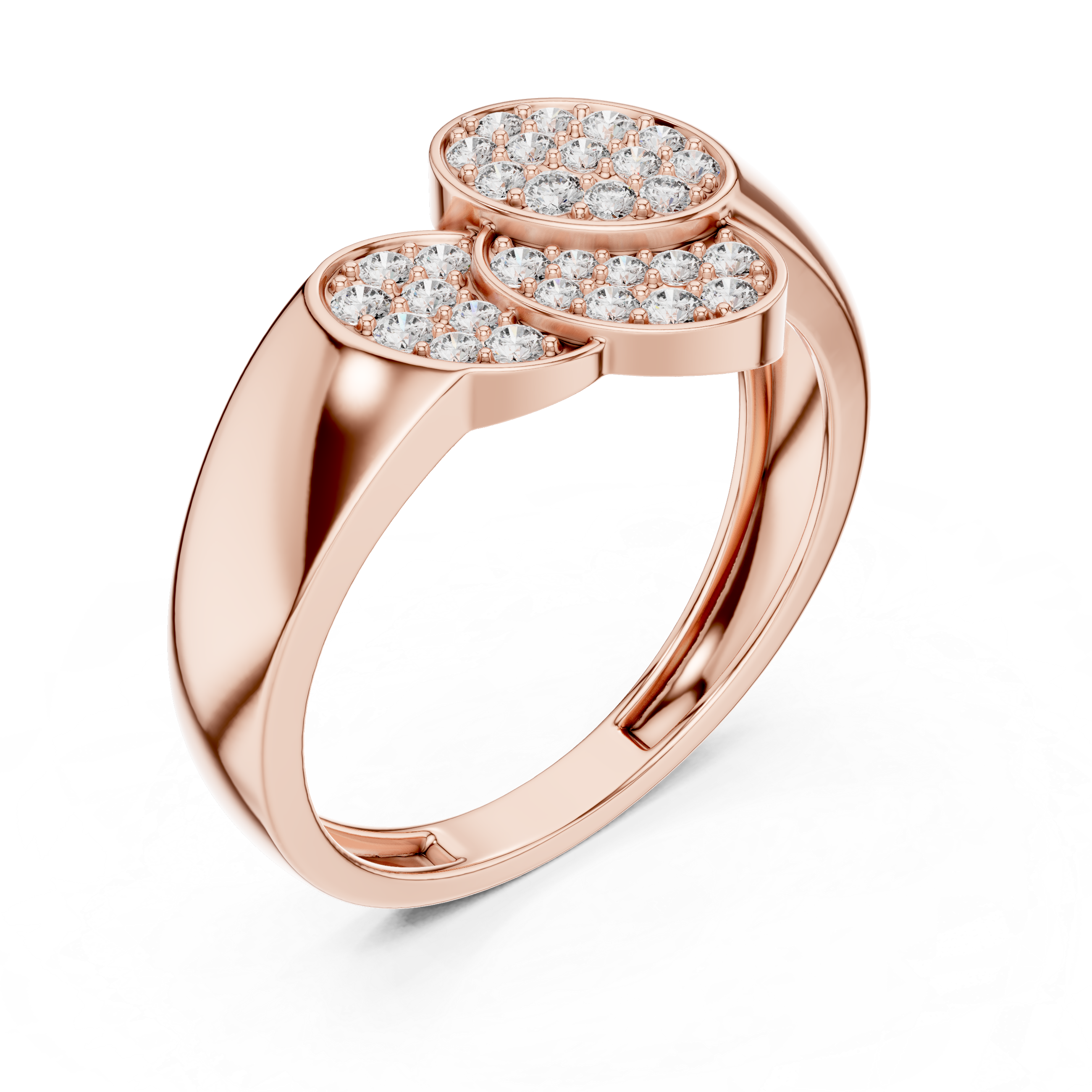 Radiant Threefold Diamond Ring