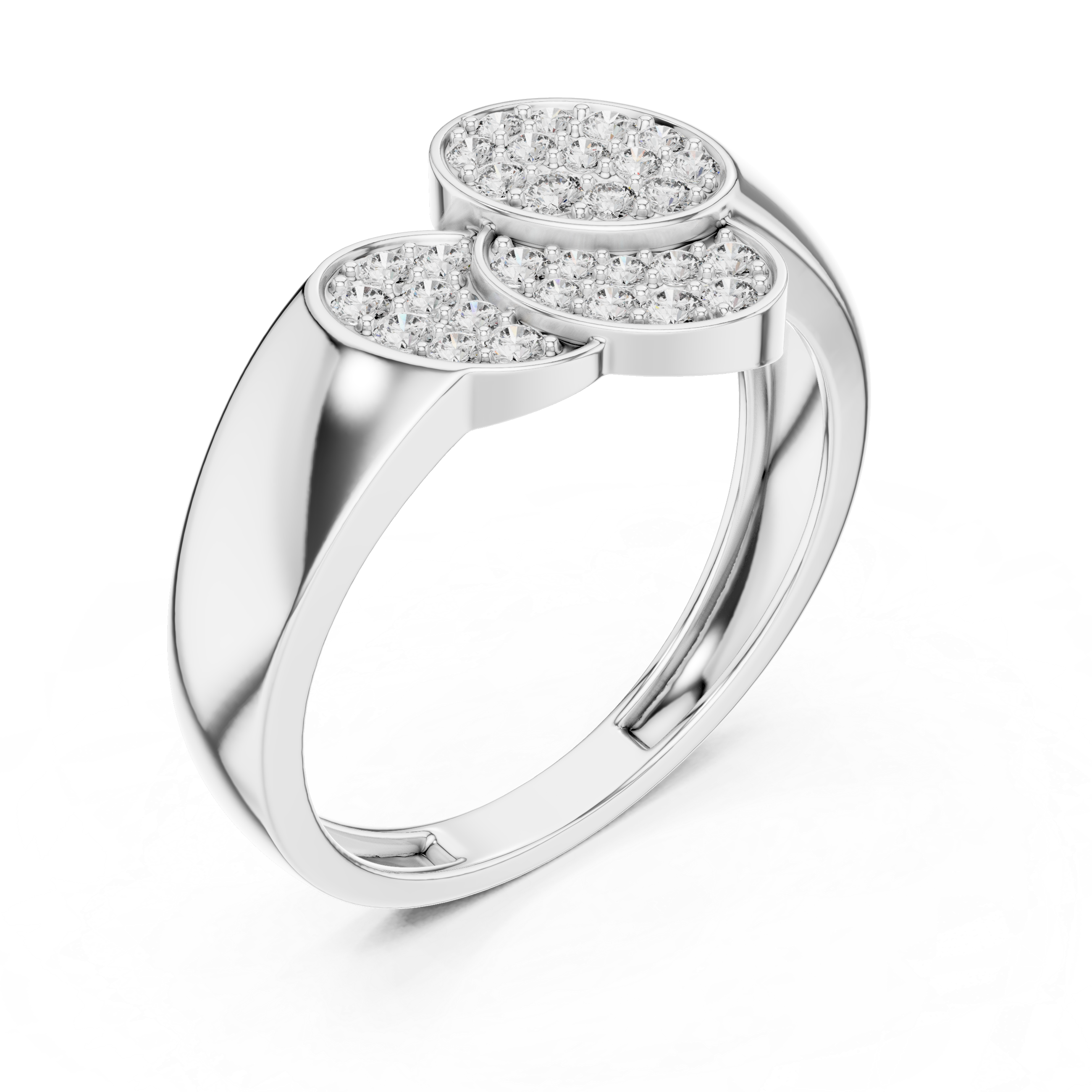 Radiant Threefold Diamond Ring