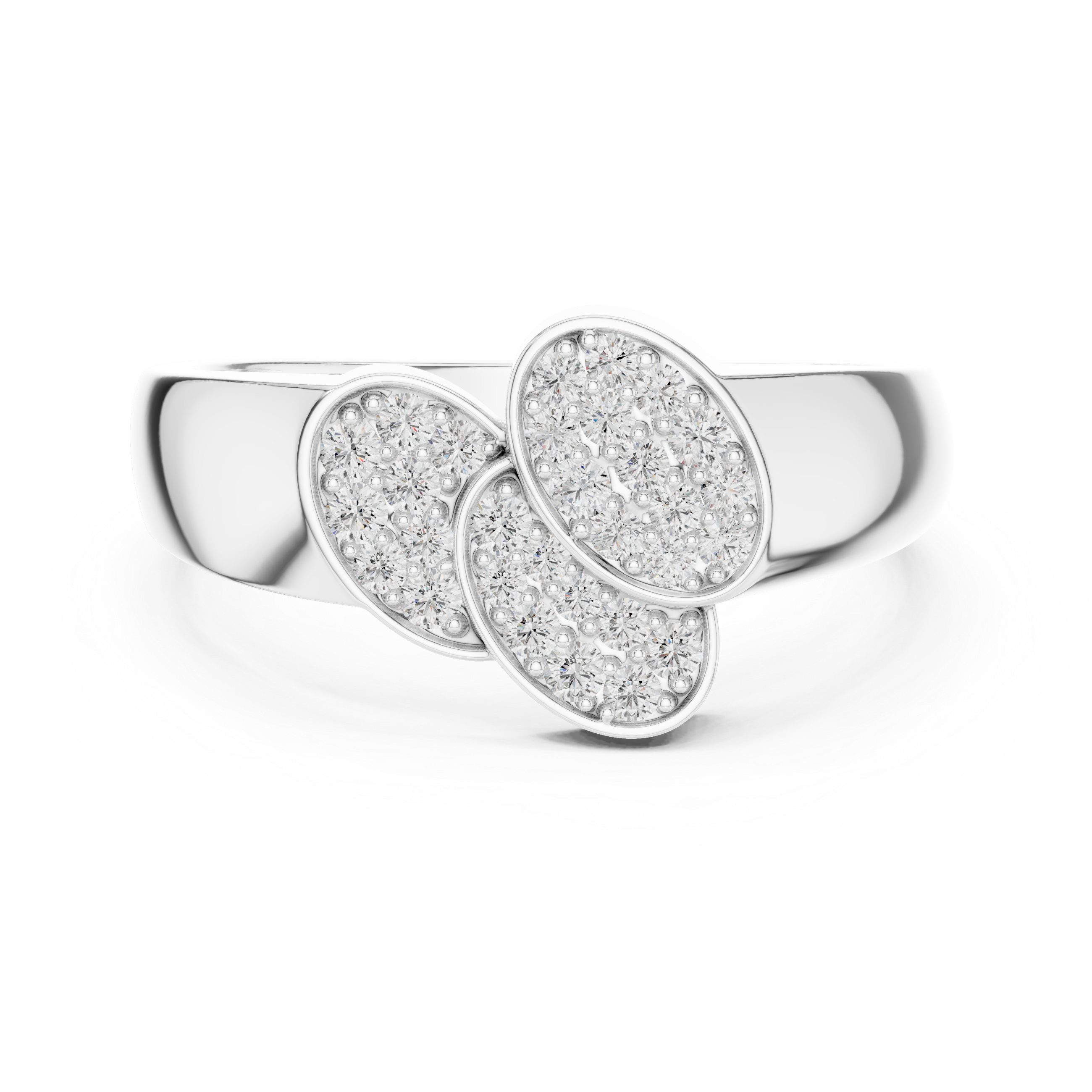 Radiant Threefold Diamond Ring